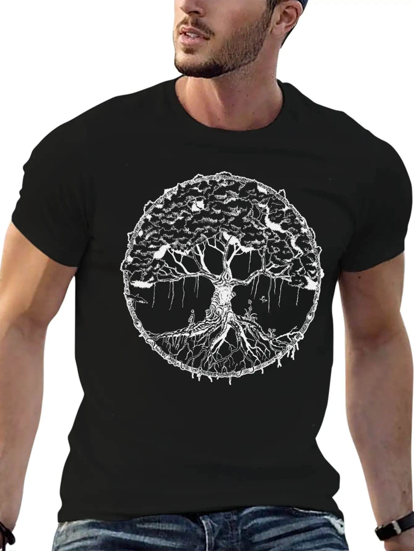 Tree Of Life - Mother Nature Unisex Short Sleeve Soft Cotton T-Shirt – Casual Everyday Wear