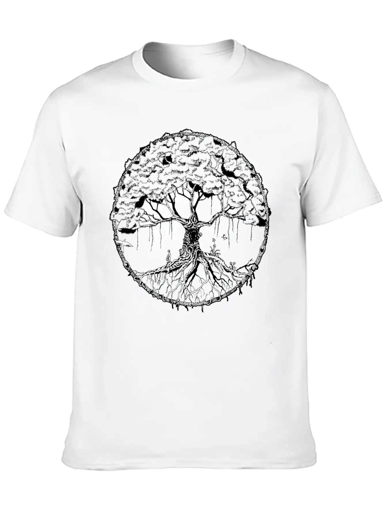 Tree Of Life - Mother Nature Unisex Short Sleeve Soft Cotton T-Shirt – Casual Everyday Wear