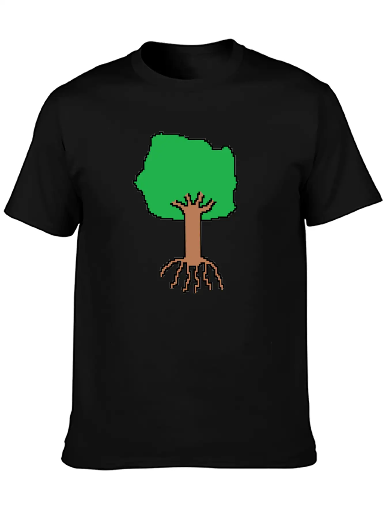 Tree Pixel Art Timeless Short Sleeve Tee – Comfy And Minimalist Design