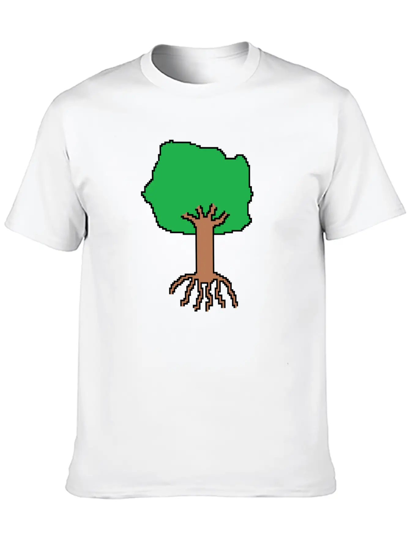 Tree Pixel Art Timeless Short Sleeve Tee – Comfy And Minimalist Design
