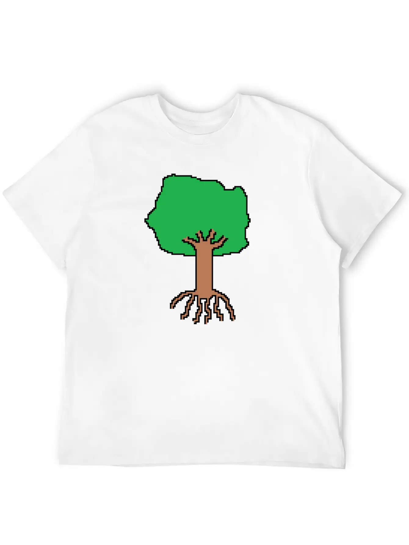 Tree Pixel Art Timeless Short Sleeve Tee – Comfy And Minimalist Design