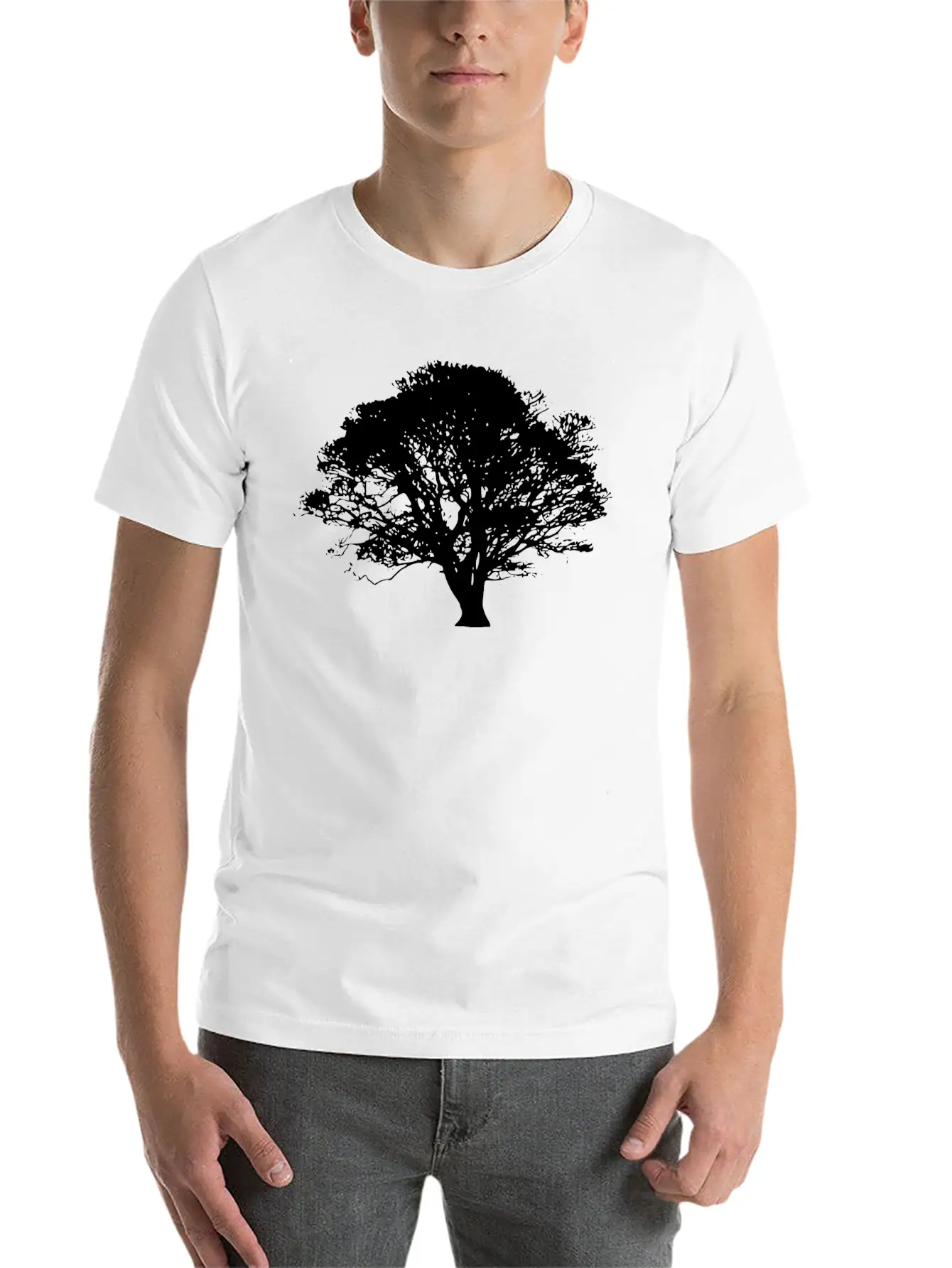 Tree Silhouettes Stylish Everyday T-Shirt – Unisex Basic Cotton Tee
