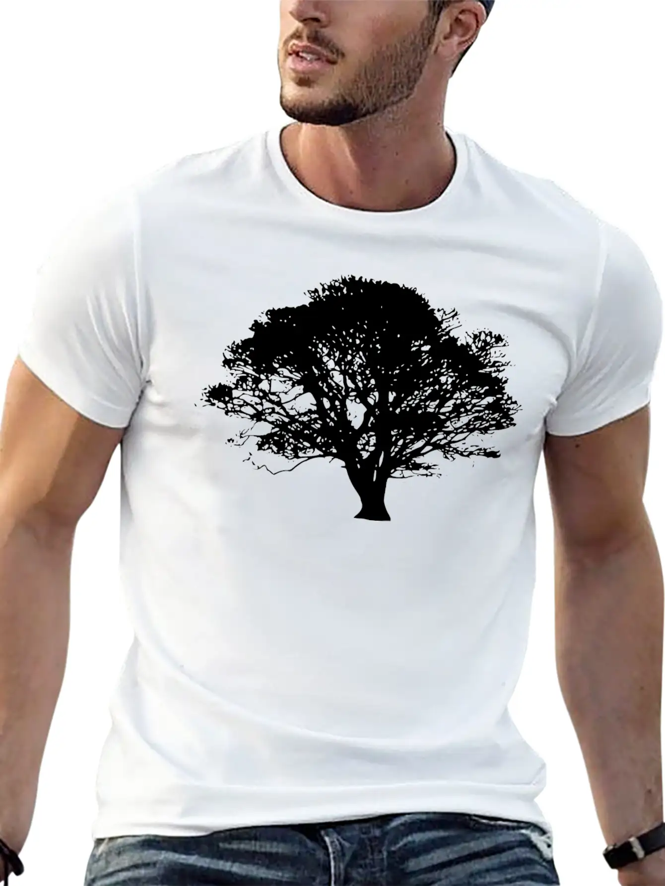 Tree Silhouettes Stylish Everyday T-Shirt – Unisex Basic Cotton Tee