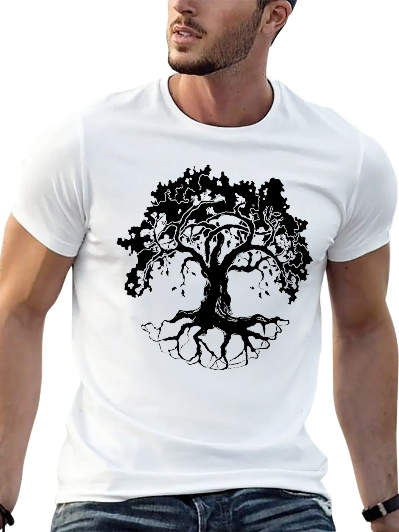 Tree Unisex Short Sleeve Soft Cotton T-Shirt – Casual Everyday Wear