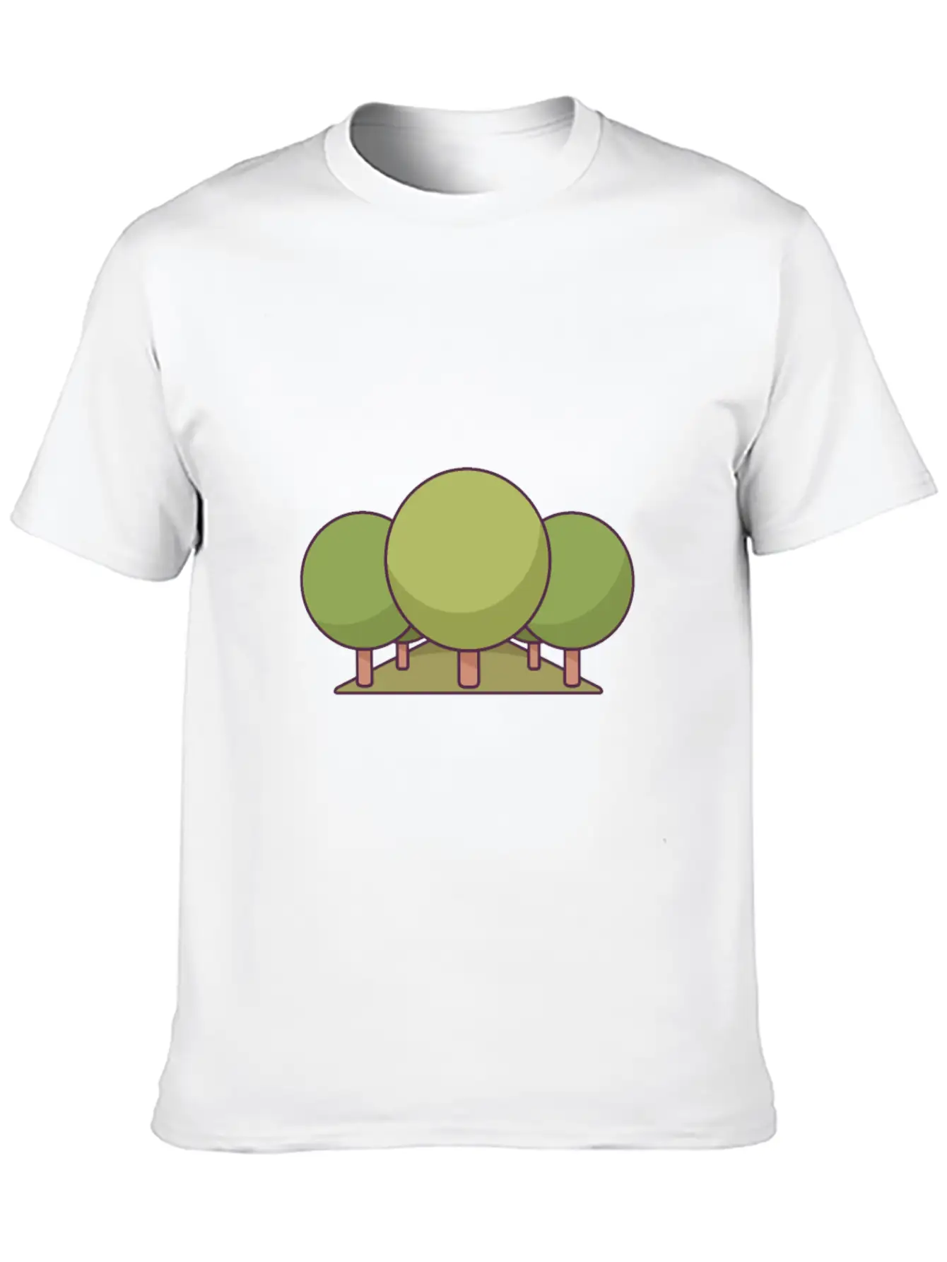 Trees In A Park Unisex Short Sleeve Soft Cotton T-Shirt – Casual Everyday Wear