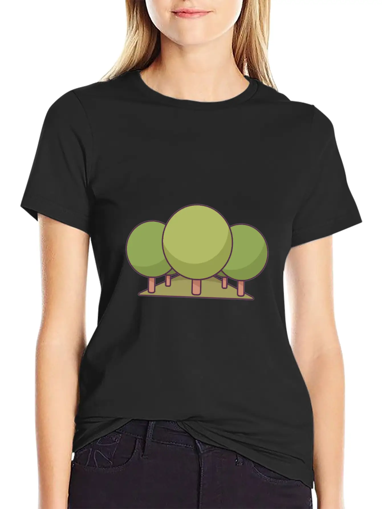 Trees In A Park Unisex Short Sleeve Soft Cotton T-Shirt – Casual Everyday Wear