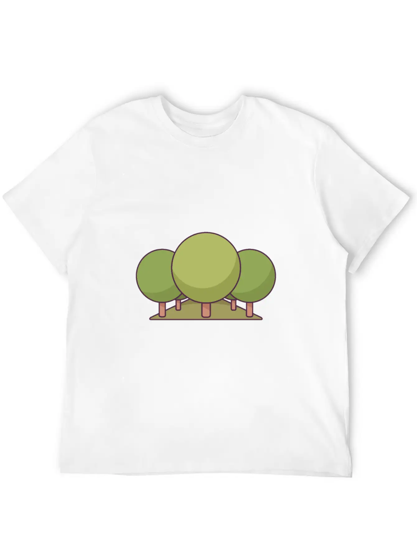 Trees In A Park Unisex Short Sleeve Soft Cotton T-Shirt – Casual Everyday Wear