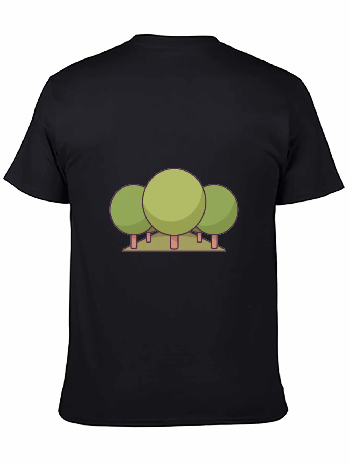 Trees In A Park Unisex Short Sleeve Soft Cotton T-Shirt – Casual Everyday Wear