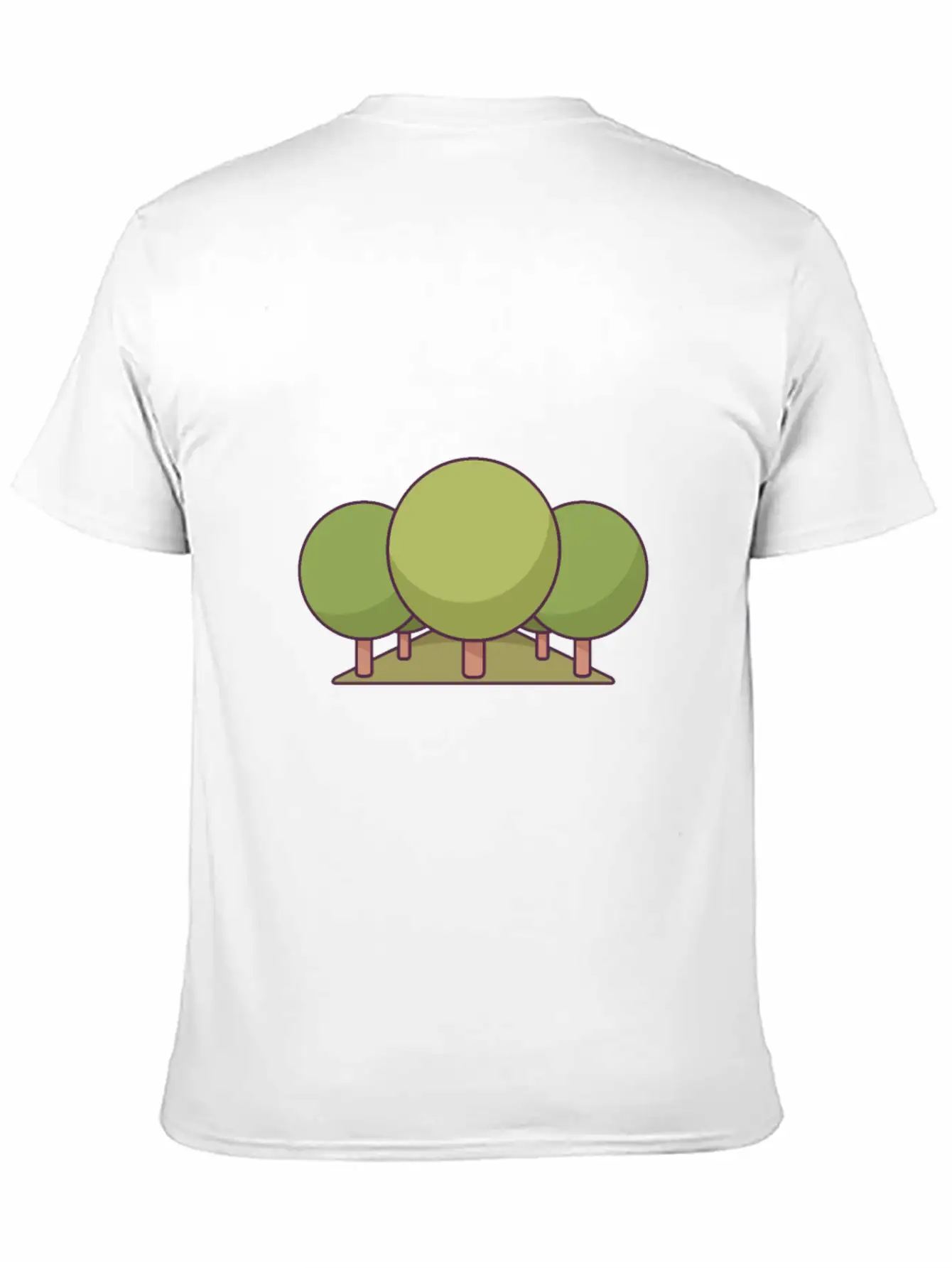 Trees In A Park Unisex Short Sleeve Soft Cotton T-Shirt – Casual Everyday Wear