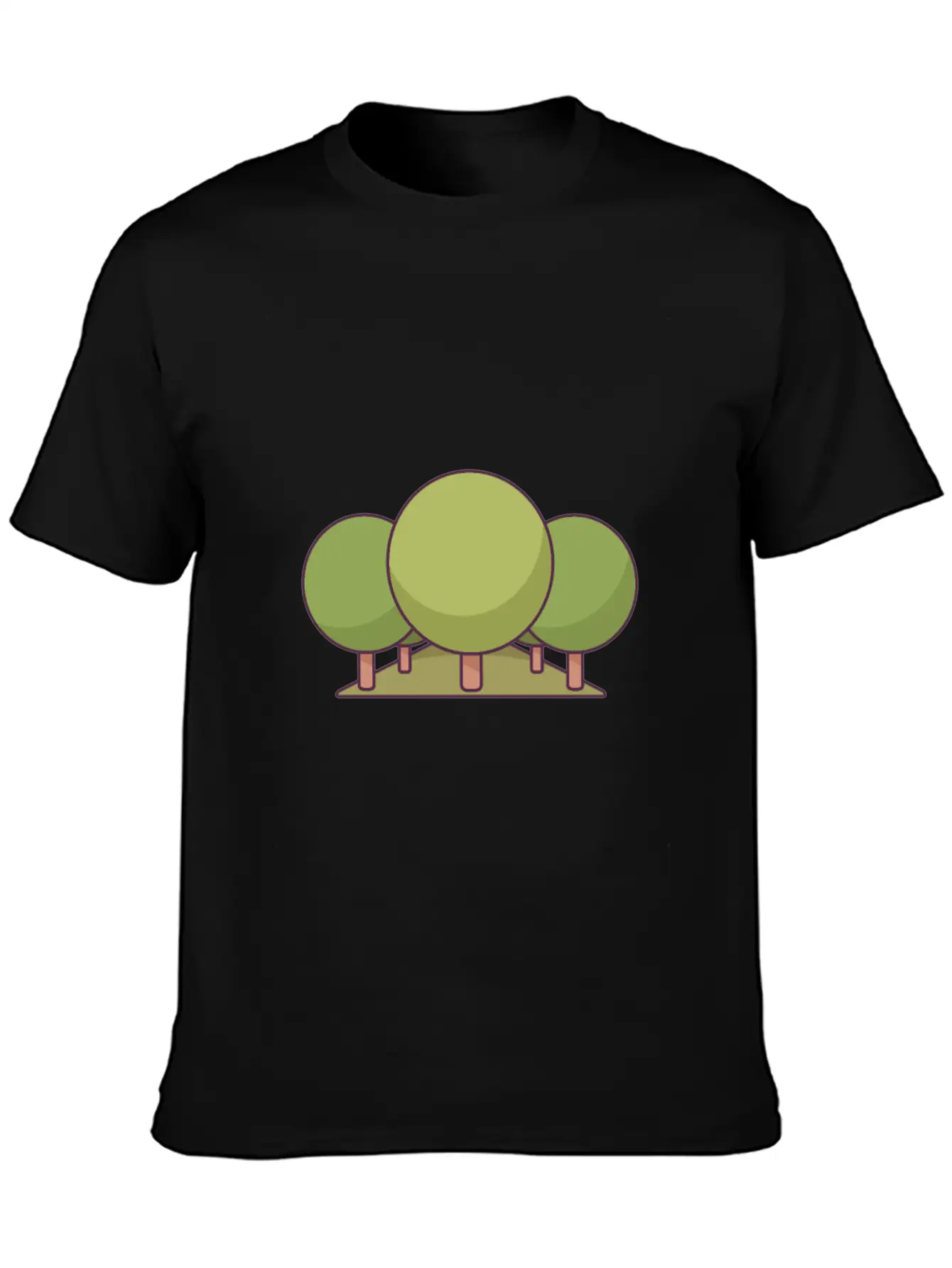 Trees In A Park Unisex Short Sleeve Soft Cotton T-Shirt – Casual Everyday Wear