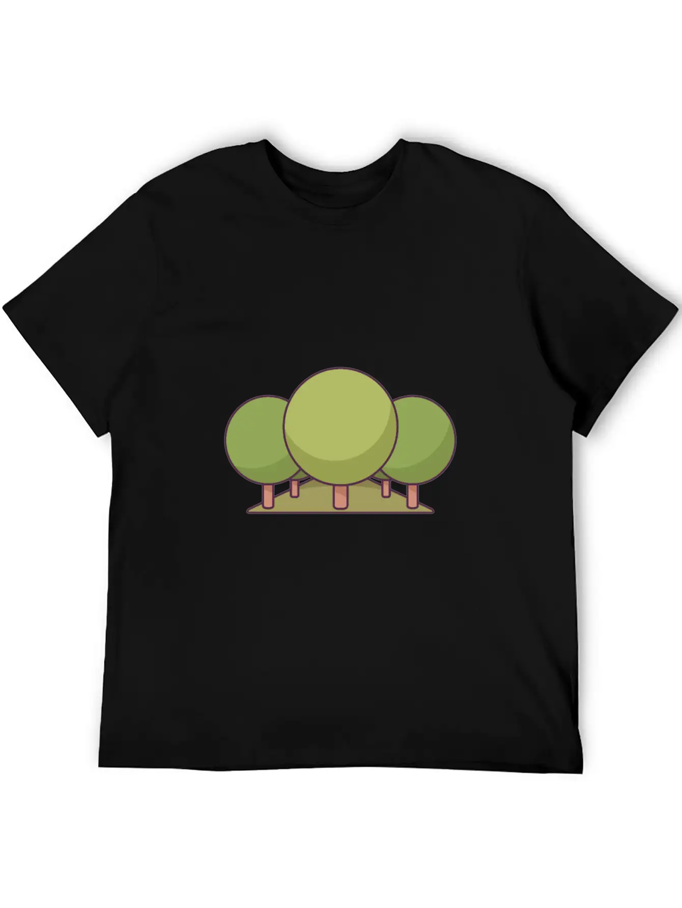 Trees In A Park Unisex Short Sleeve Soft Cotton T-Shirt – Casual Everyday Wear