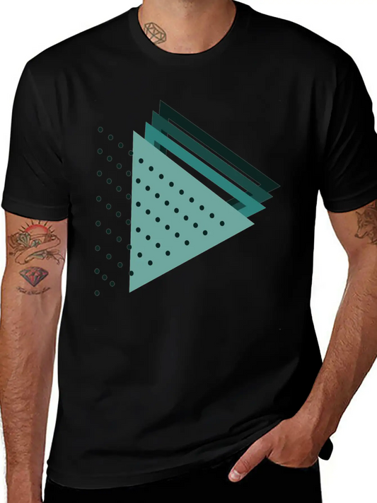 Triangles Abstract Art Stylish Everyday T-Shirt – Unisex Basic Cotton Tee