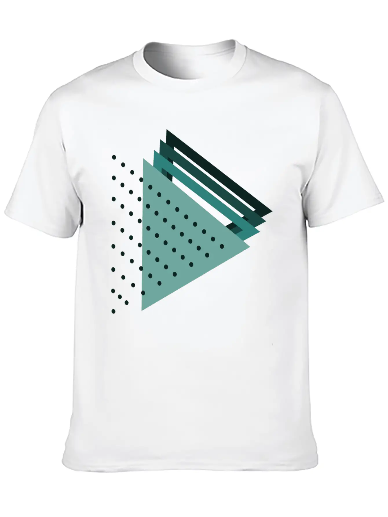 Triangles Abstract Art Stylish Everyday T-Shirt – Unisex Basic Cotton Tee