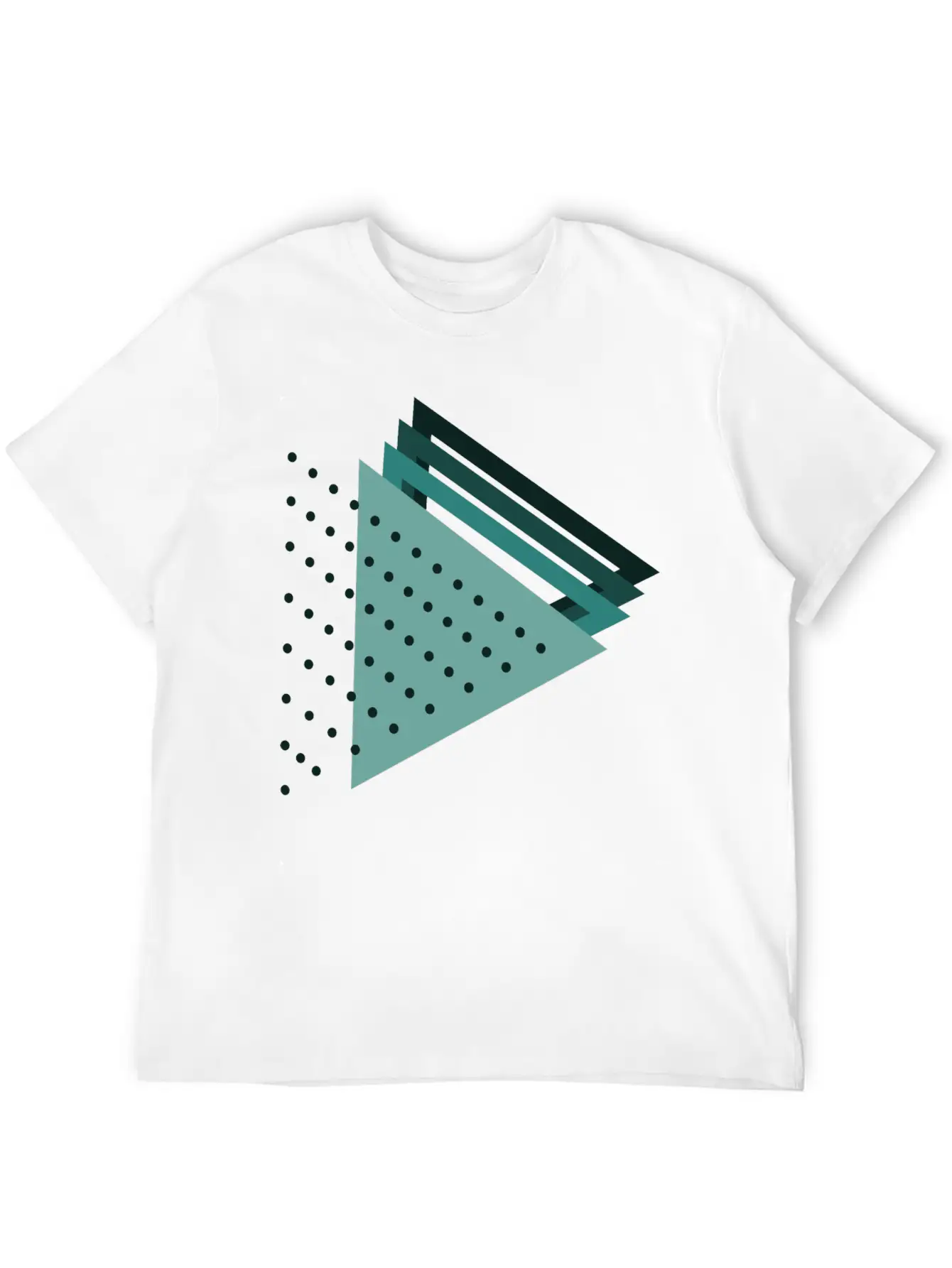 Triangles Abstract Art Stylish Everyday T-Shirt – Unisex Basic Cotton Tee