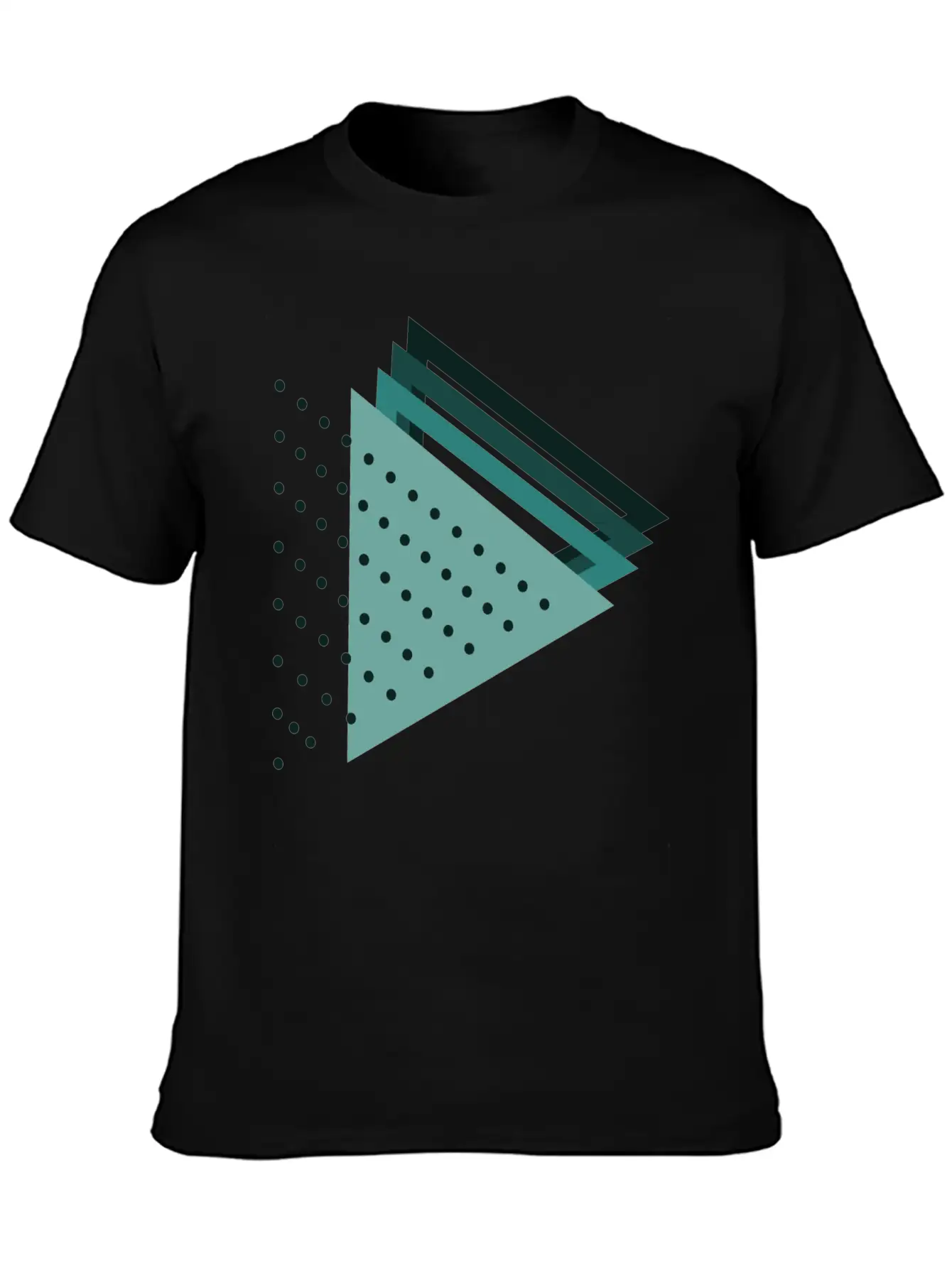 Triangles Abstract Art Stylish Everyday T-Shirt – Unisex Basic Cotton Tee