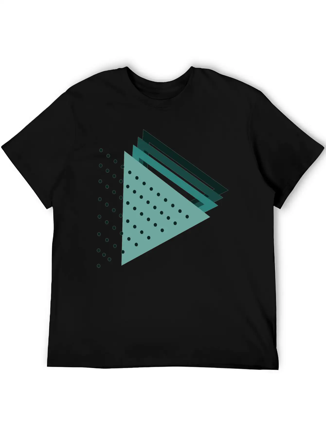 Triangles Abstract Art Stylish Everyday T-Shirt – Unisex Basic Cotton Tee