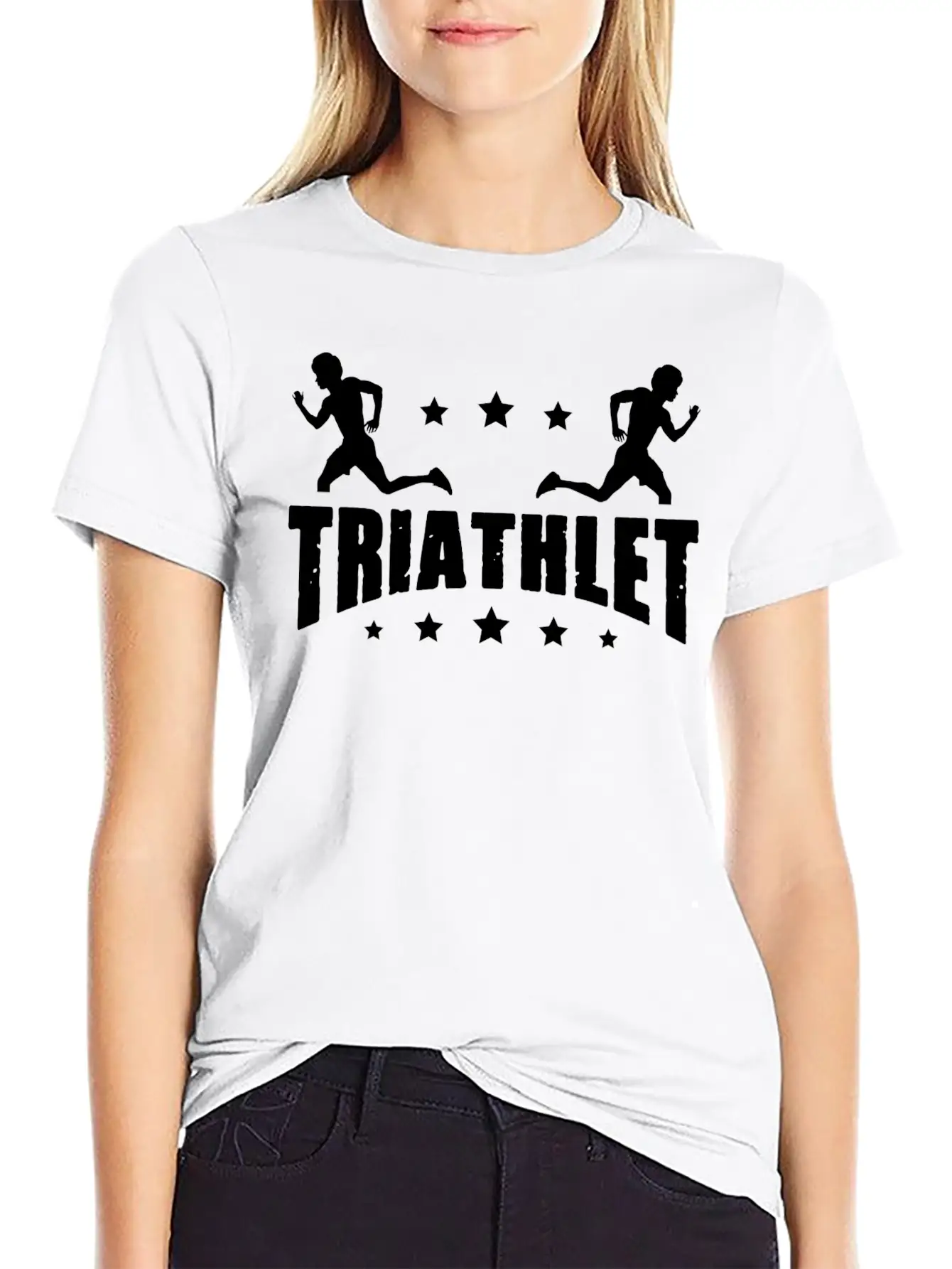 Triathlete Runner Swimmer Cyclist Sport Swimming C Stylish Everyday T-Shirt – Unisex Basic Cotton Tee
