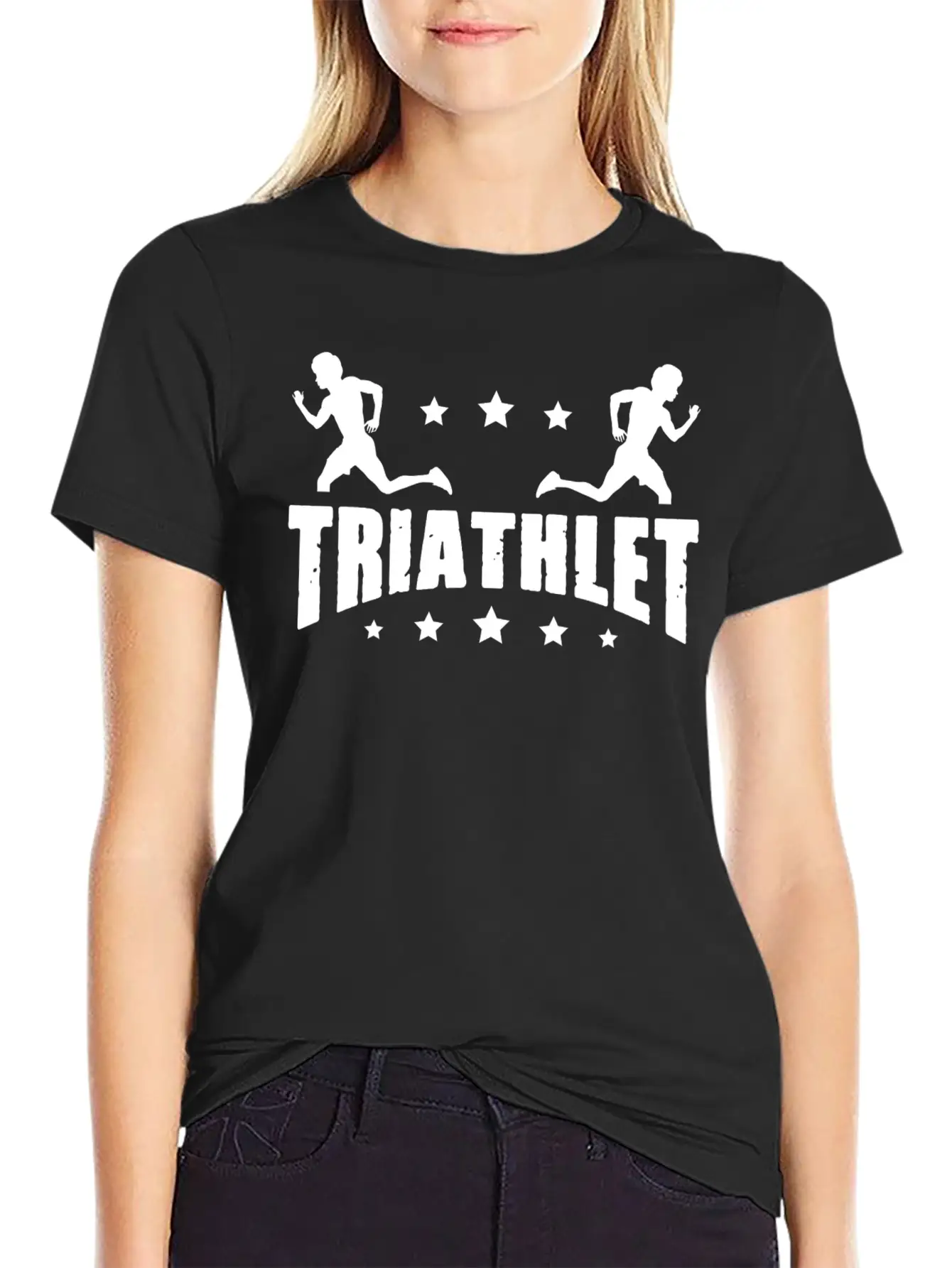 Triathlete Runner Swimmer Cyclist Sport Swimming C Stylish Everyday T-Shirt – Unisex Basic Cotton Tee