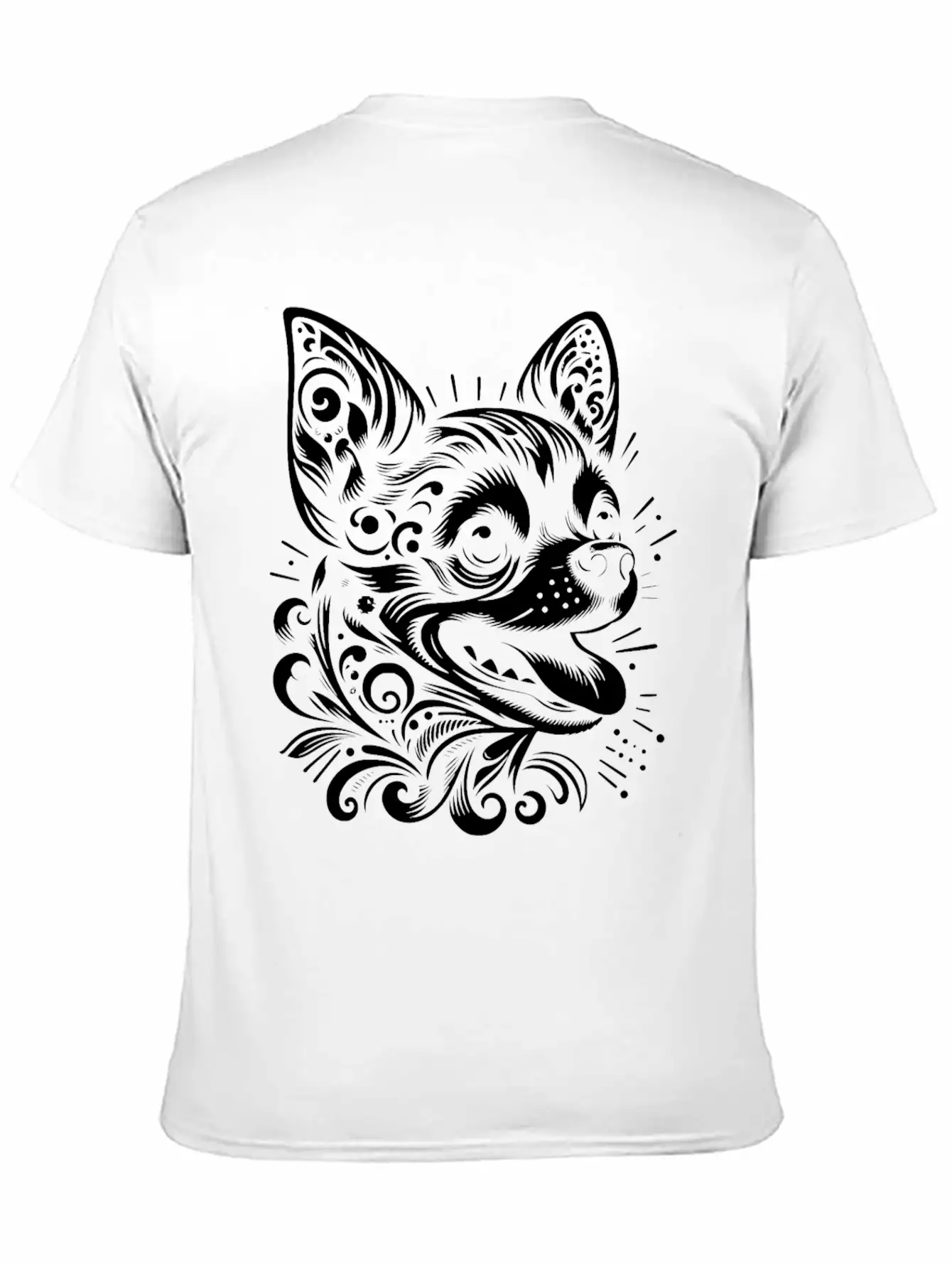 Tribal Chihuahua Core Unisex Short Sleeve Soft Cotton T-Shirt – Casual Everyday Wear