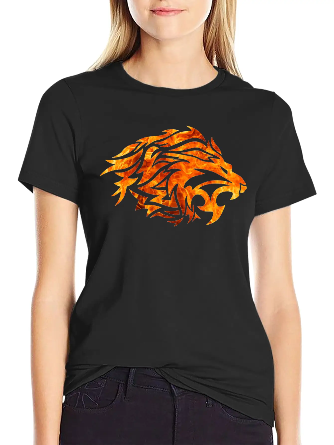 Tribal Fire Lion Timeless Short Sleeve Tee – Comfy And Minimalist Design