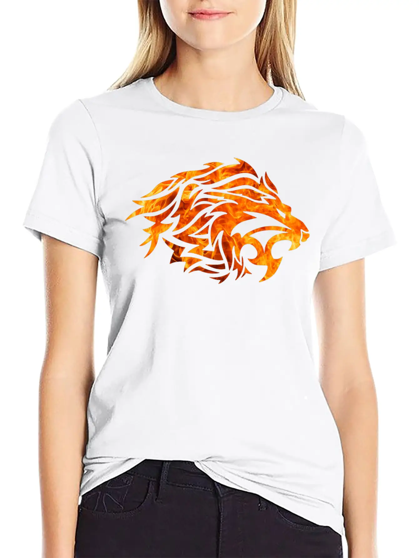 Tribal Fire Lion Timeless Short Sleeve Tee – Comfy And Minimalist Design