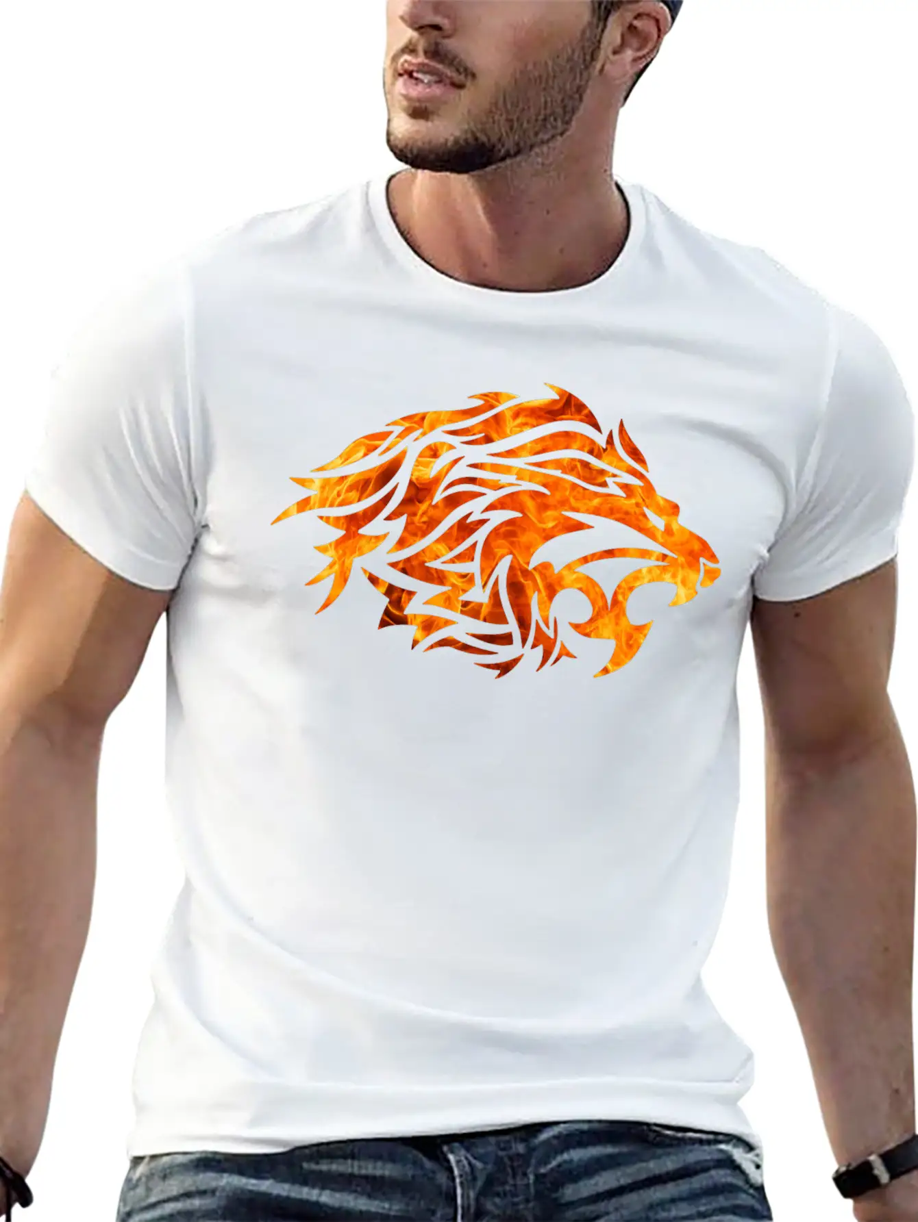Tribal Fire Lion Timeless Short Sleeve Tee – Comfy And Minimalist Design