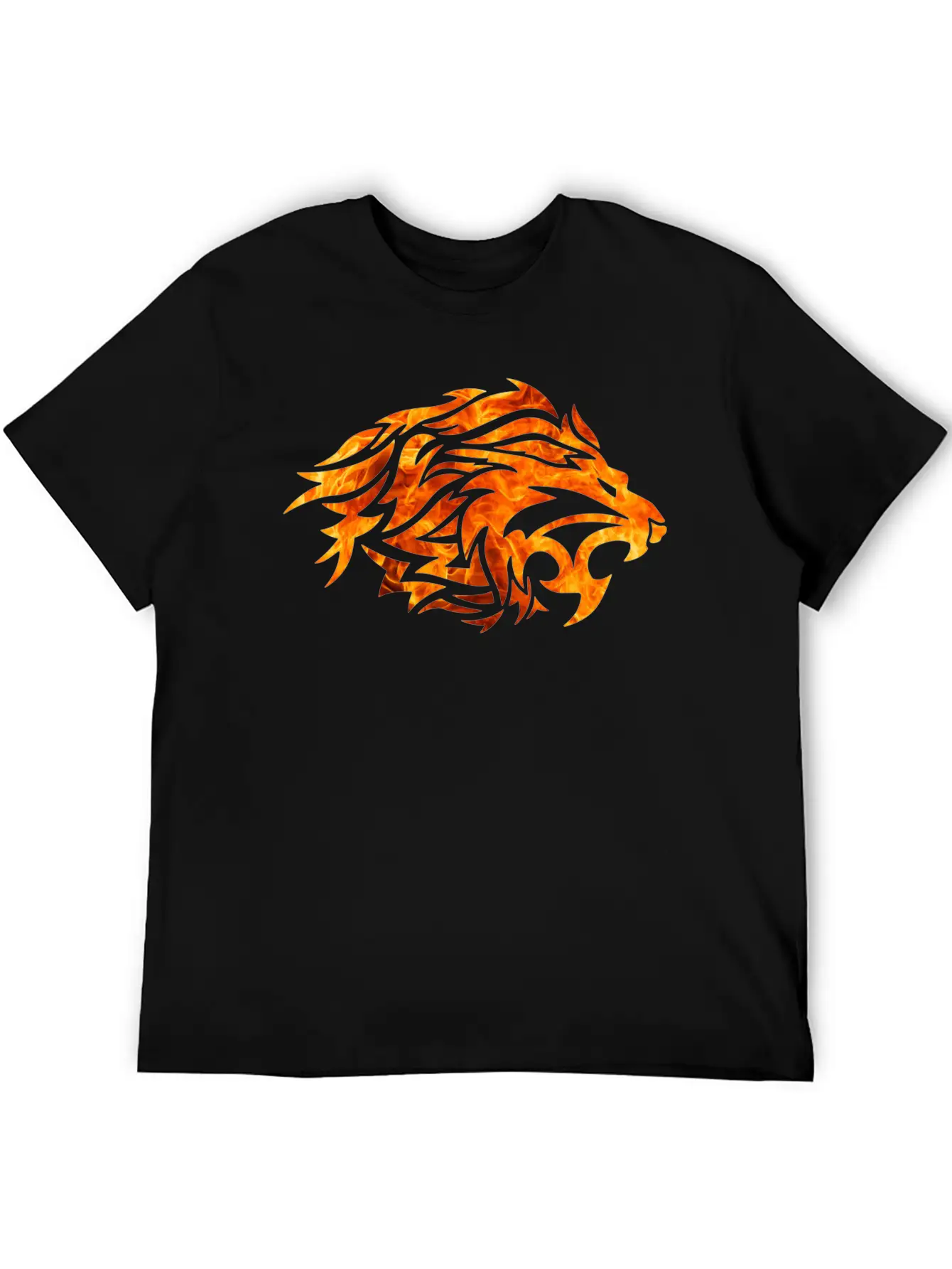 Tribal Fire Lion Timeless Short Sleeve Tee – Comfy And Minimalist Design