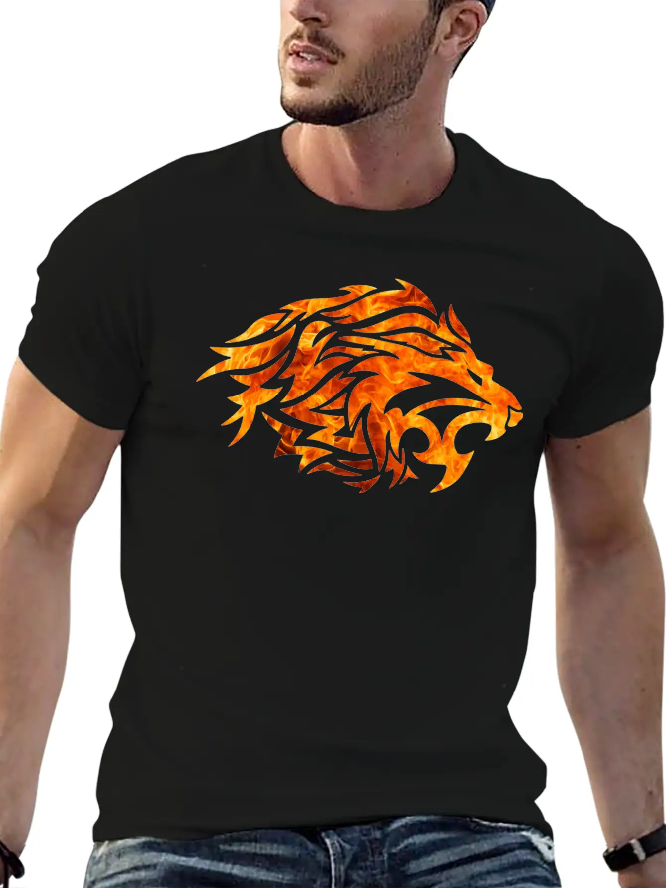 Tribal Fire Lion Timeless Short Sleeve Tee – Comfy And Minimalist Design
