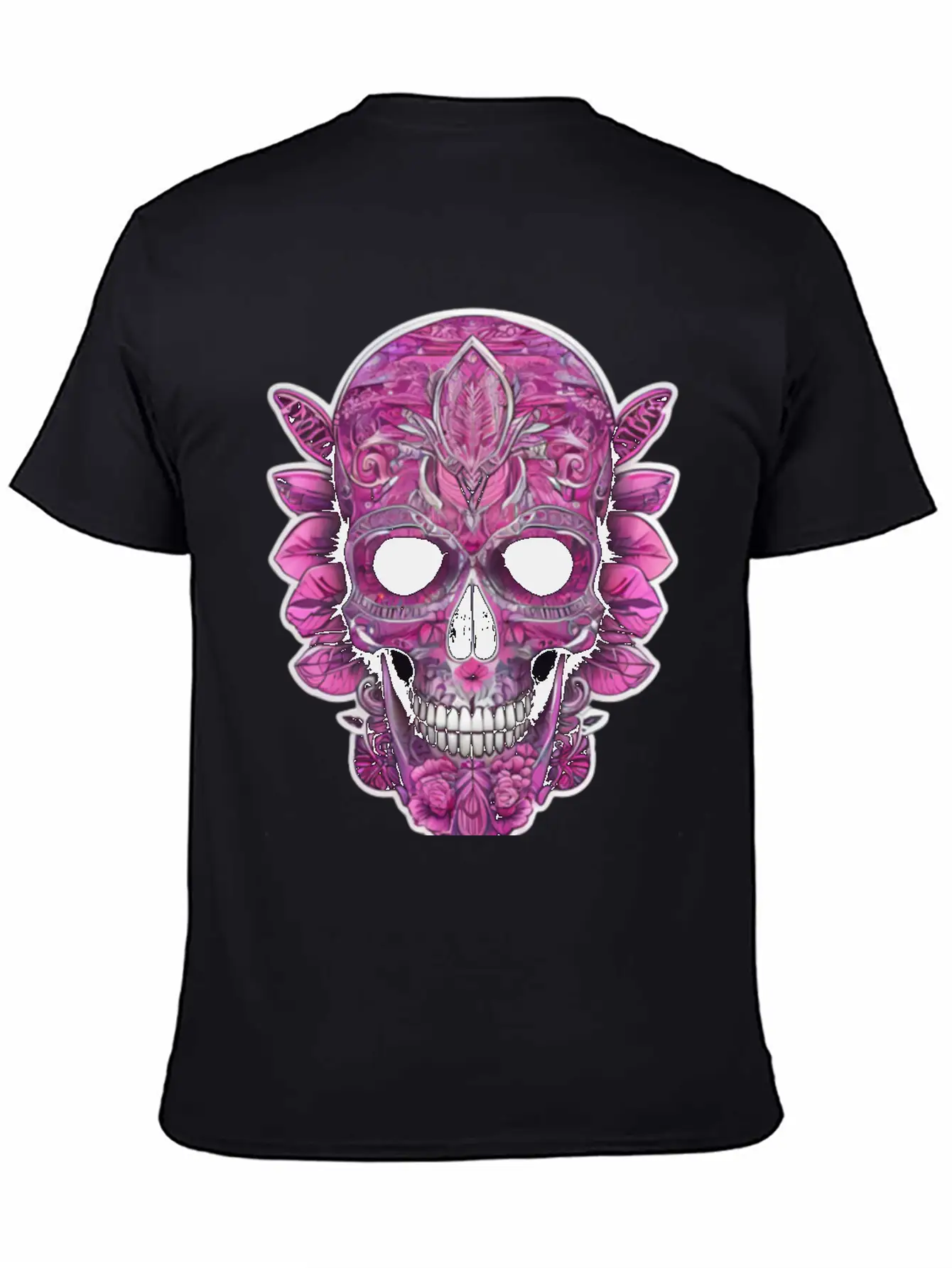 Tribal Pink Mexican Skull Relaxed Everyday Tee – Lightweight And Durable Cotton