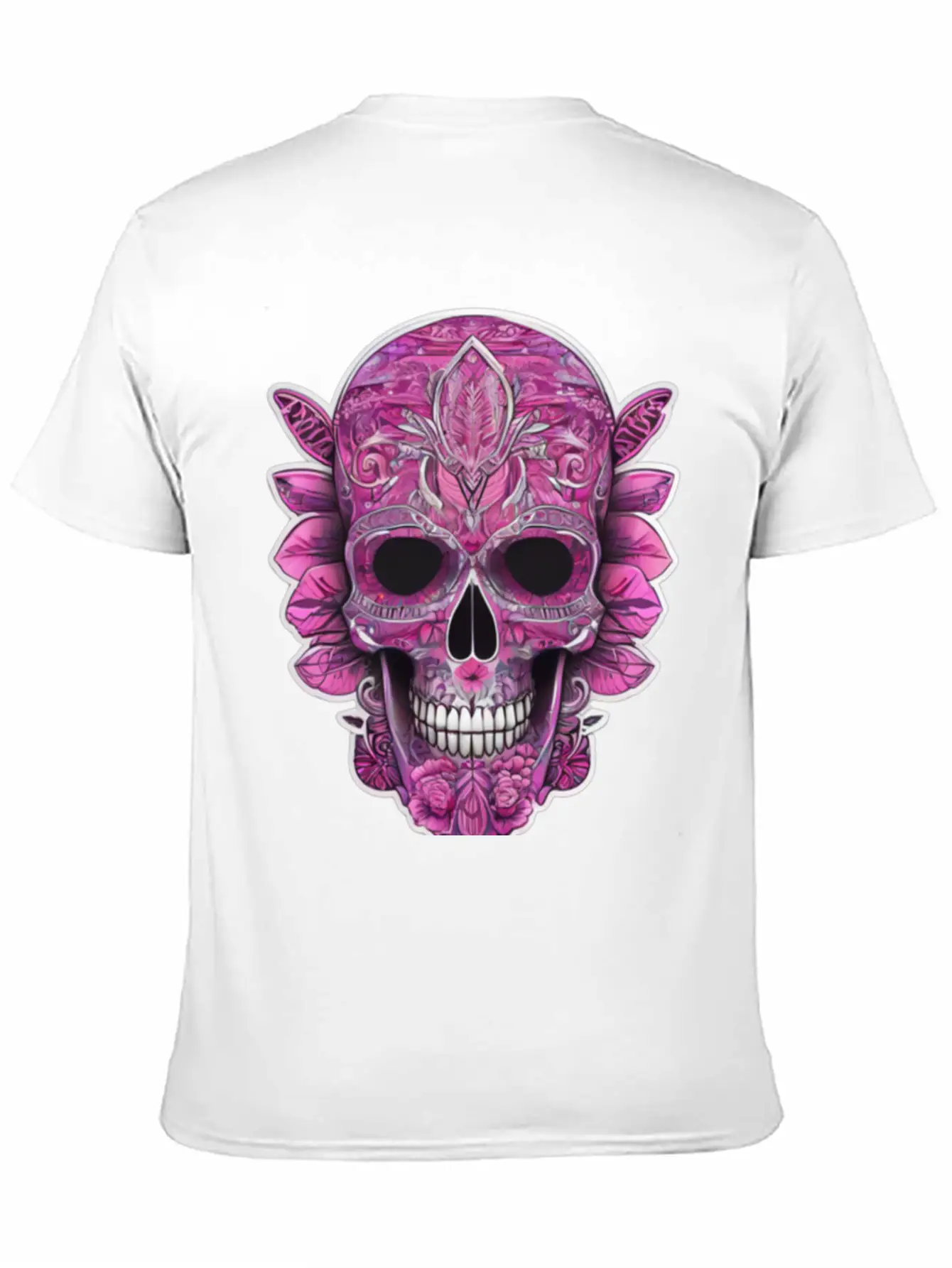 Tribal Pink Mexican Skull Relaxed Everyday Tee – Lightweight And Durable Cotton