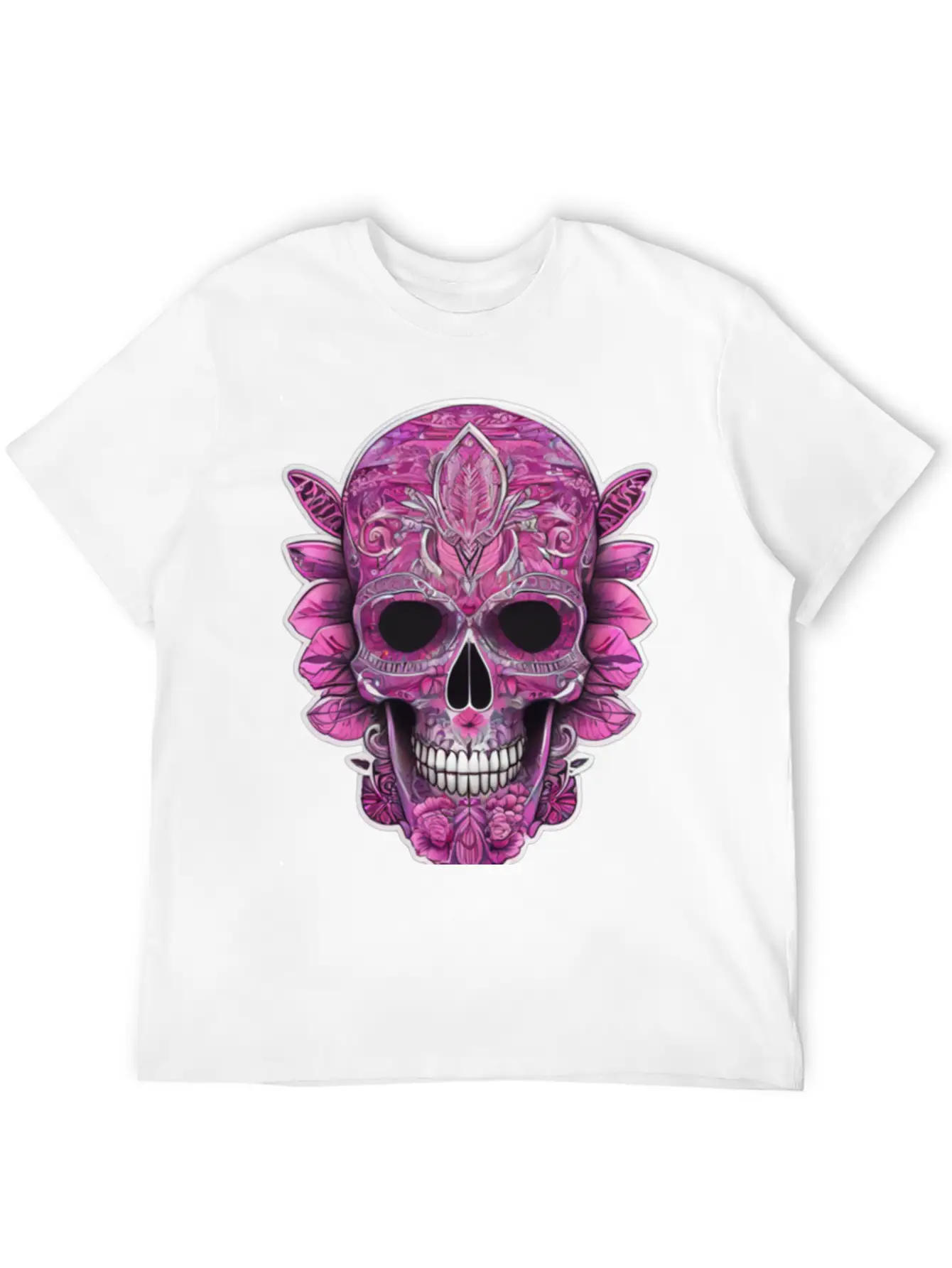 Tribal Pink Mexican Skull Relaxed Everyday Tee – Lightweight And Durable Cotton
