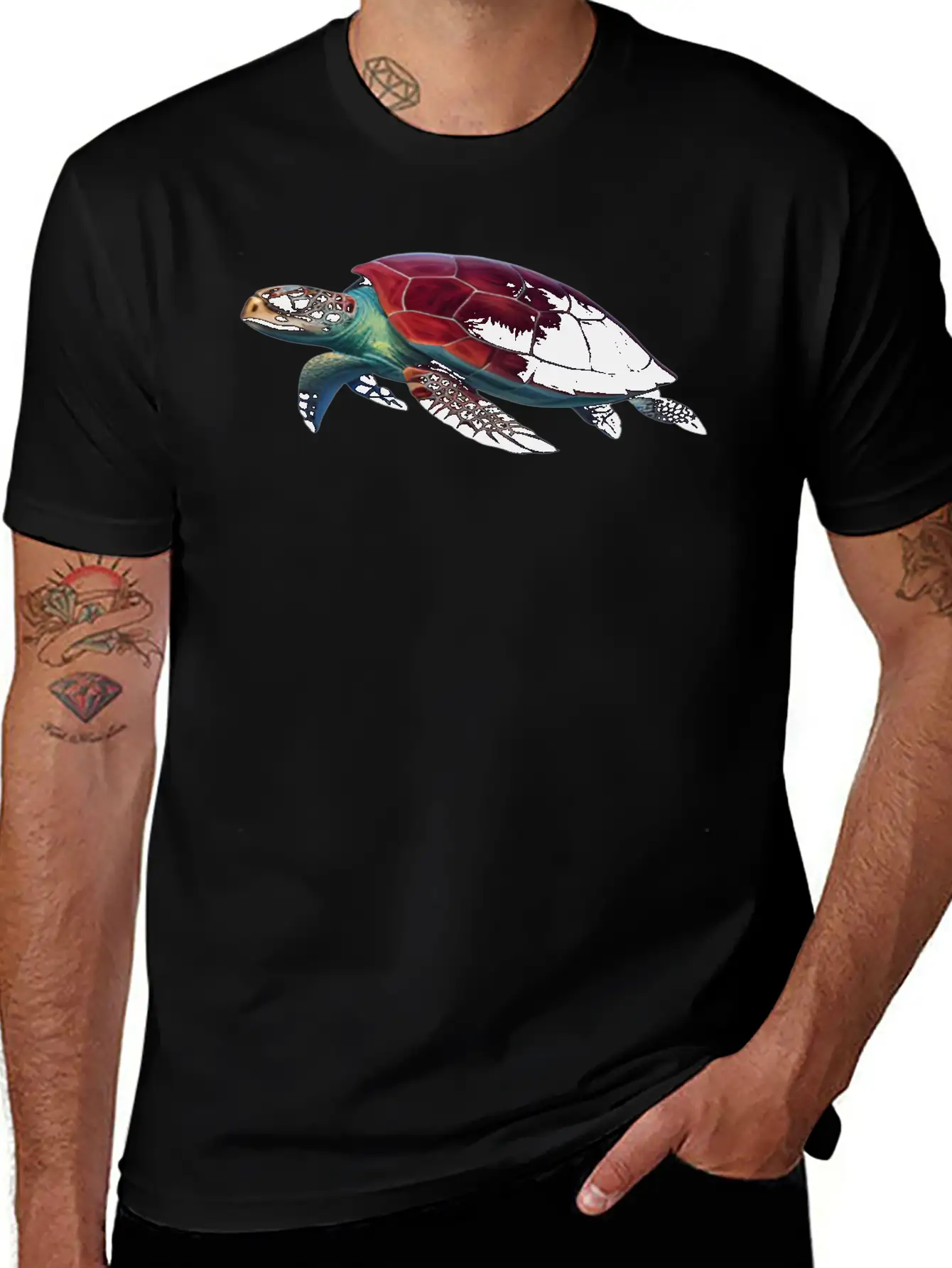 Tribal Sea Turtle Spirit Animal Essential Unisex Summer Tee – Soft Cotton Casual Fit