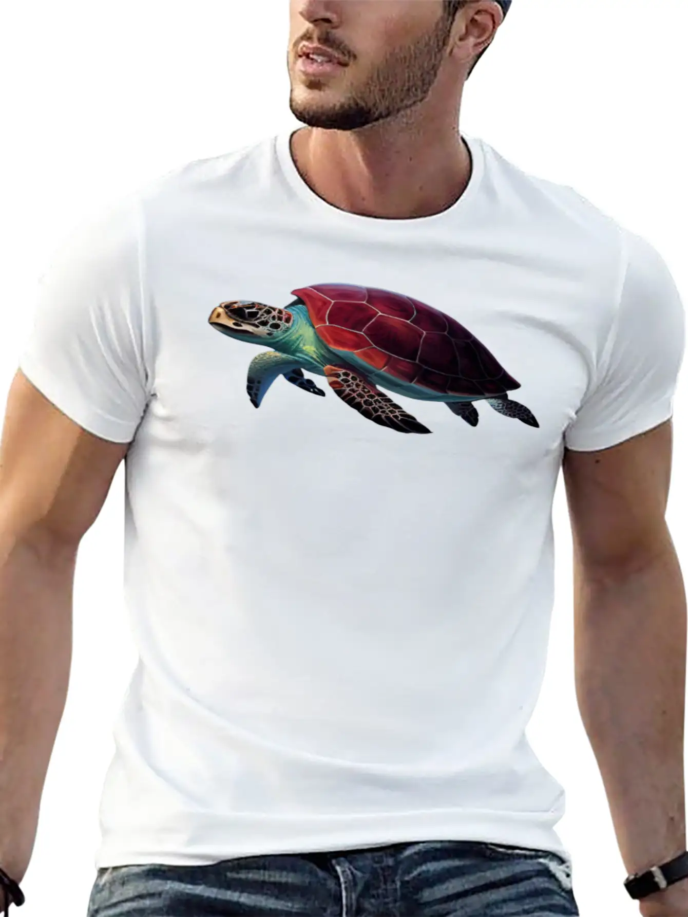 Tribal Sea Turtle Spirit Animal Essential Unisex Summer Tee – Soft Cotton Casual Fit