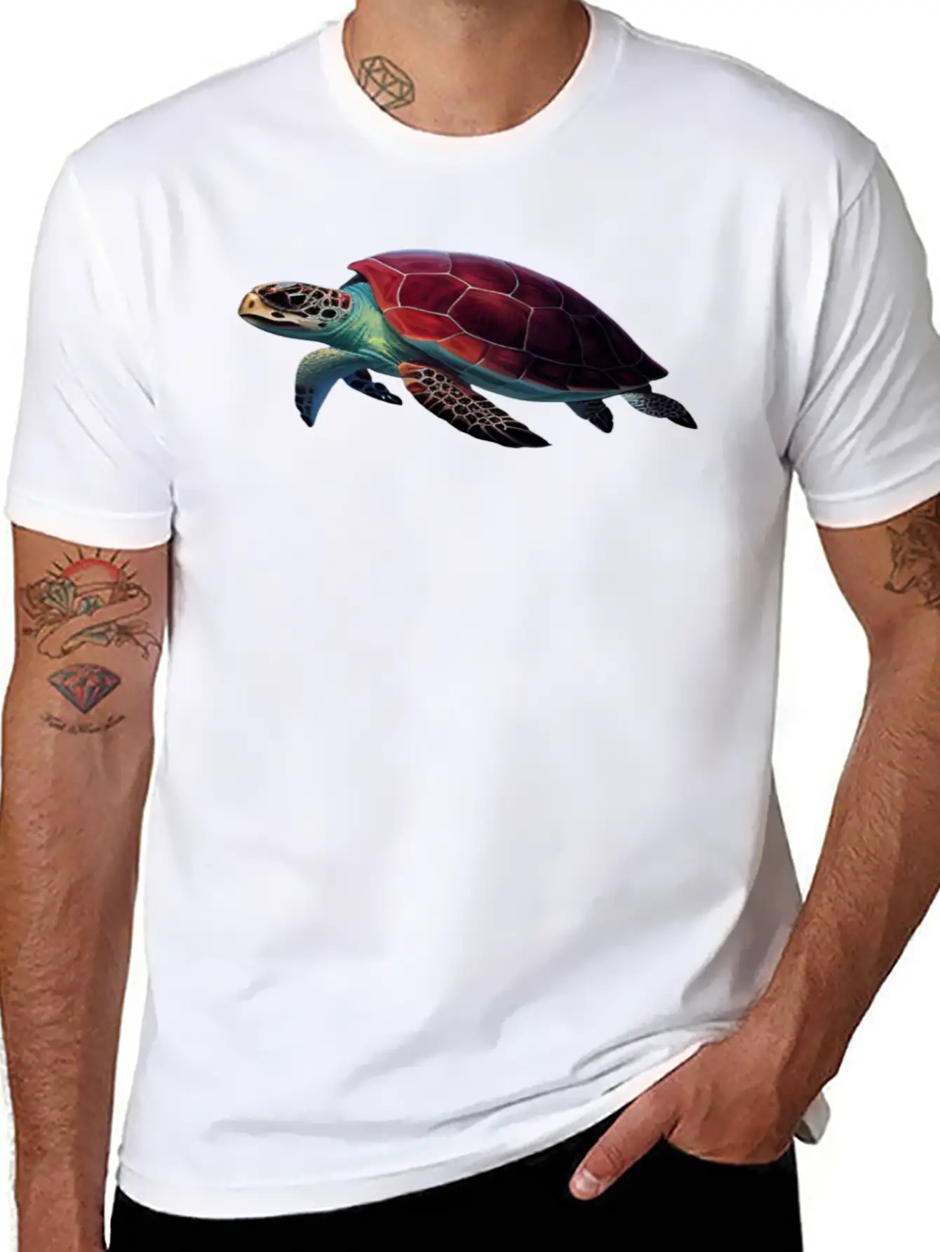 Tribal Sea Turtle Spirit Animal Essential Unisex Summer Tee – Soft Cotton Casual Fit