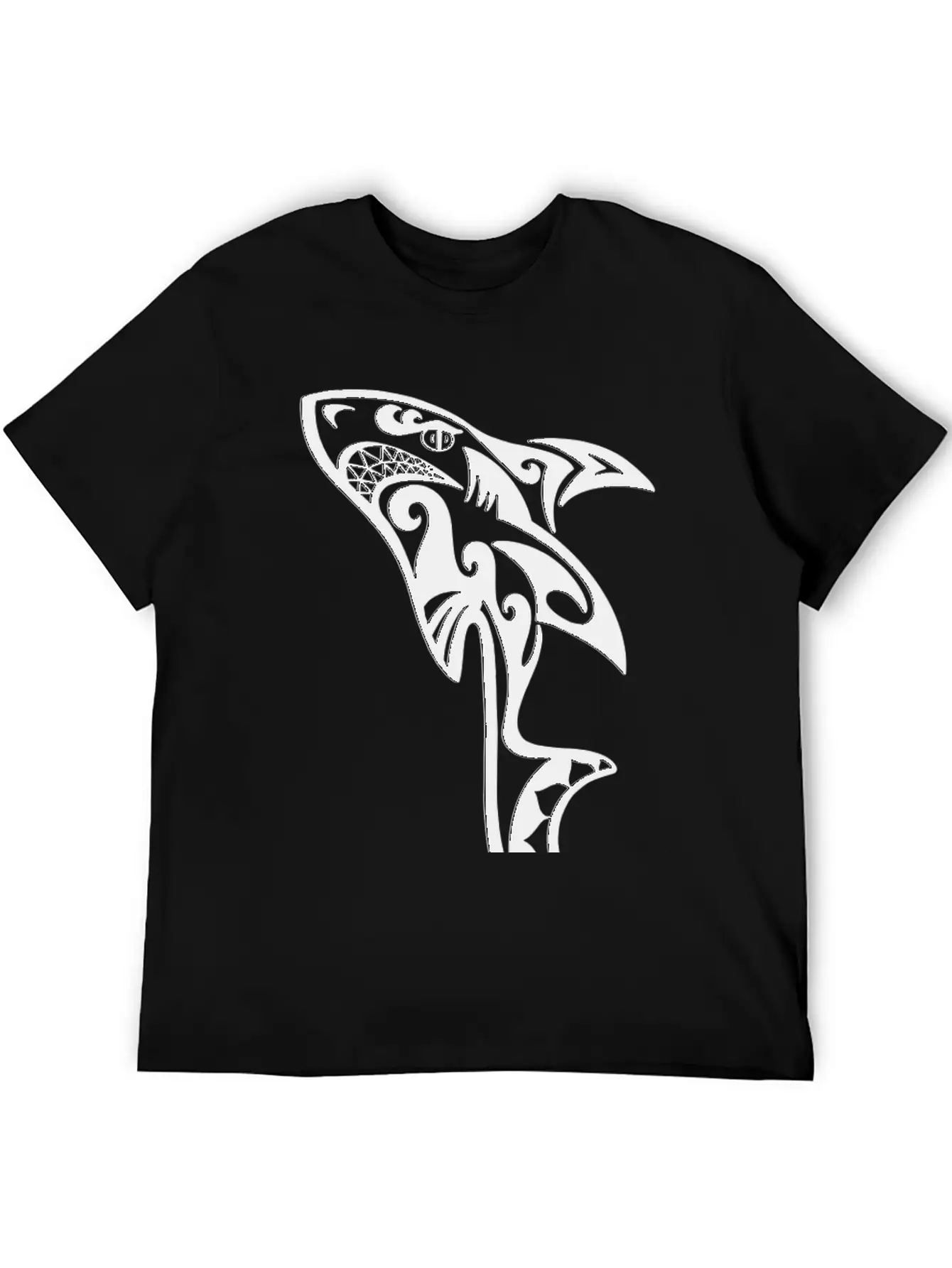 TRIBAL SHARK Unisex Short Sleeve Soft Cotton T-Shirt – Casual Everyday Wear