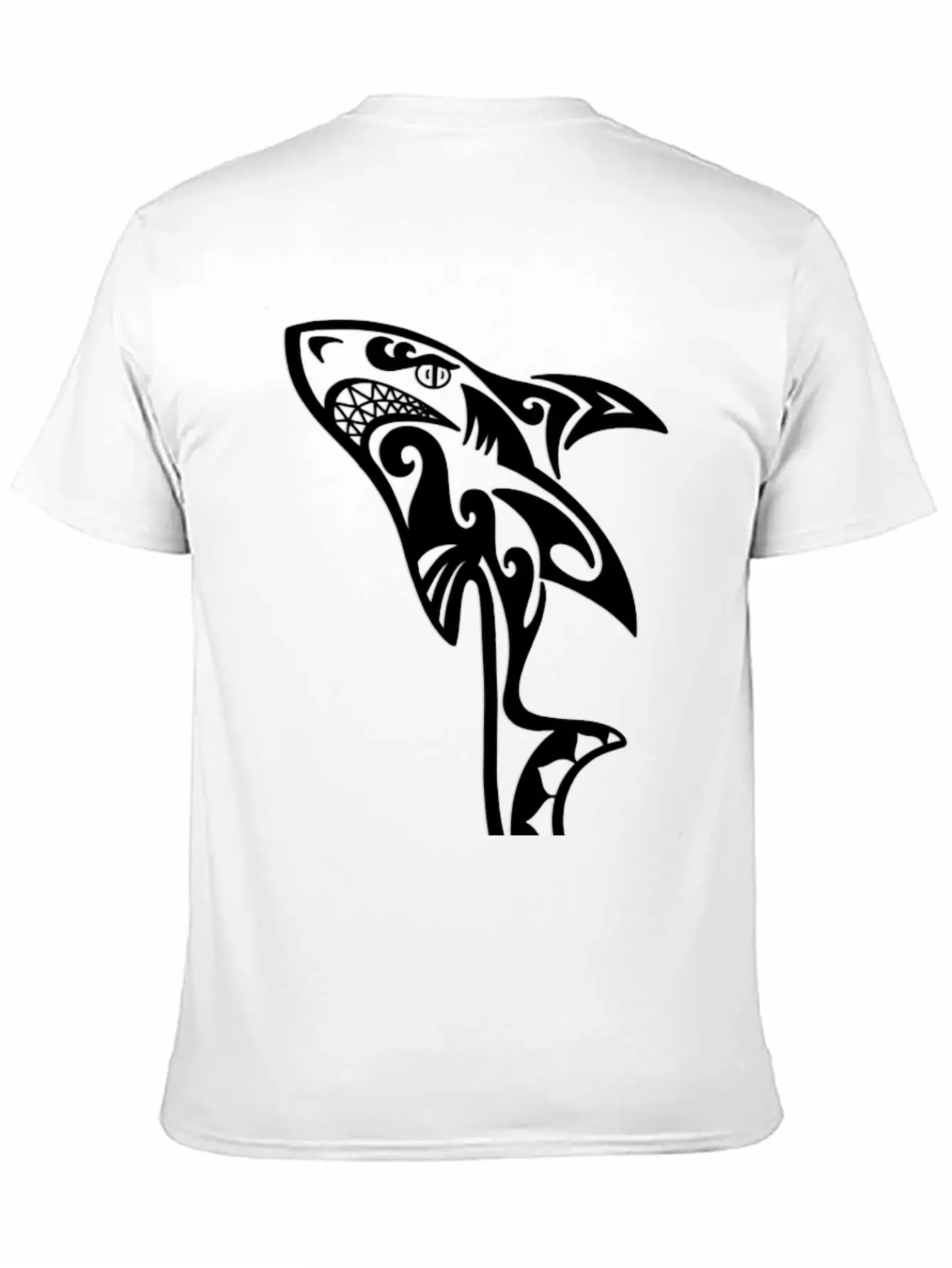 TRIBAL SHARK Unisex Short Sleeve Soft Cotton T-Shirt – Casual Everyday Wear