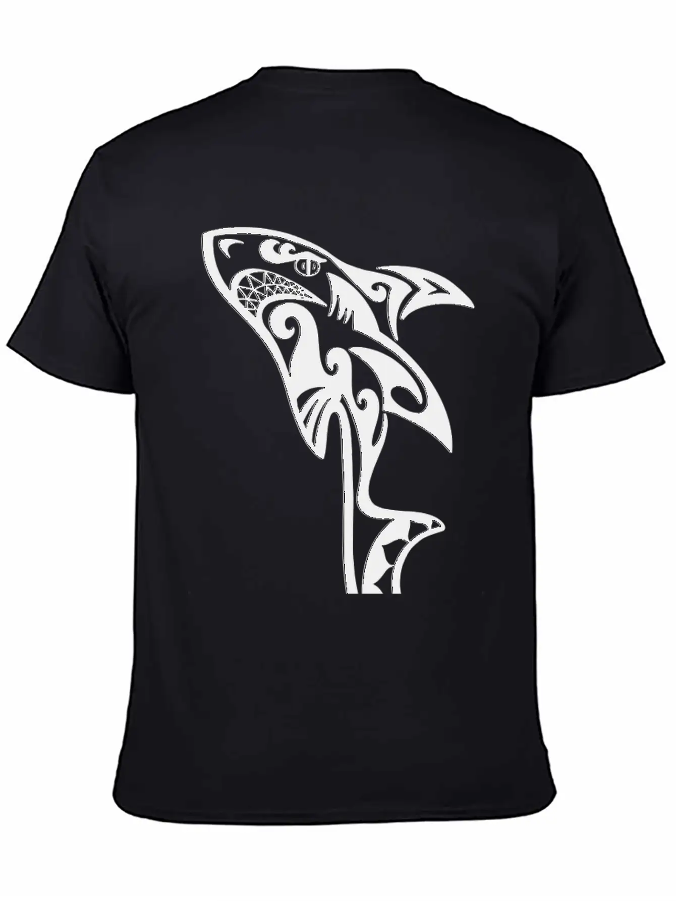 TRIBAL SHARK Unisex Short Sleeve Soft Cotton T-Shirt – Casual Everyday Wear