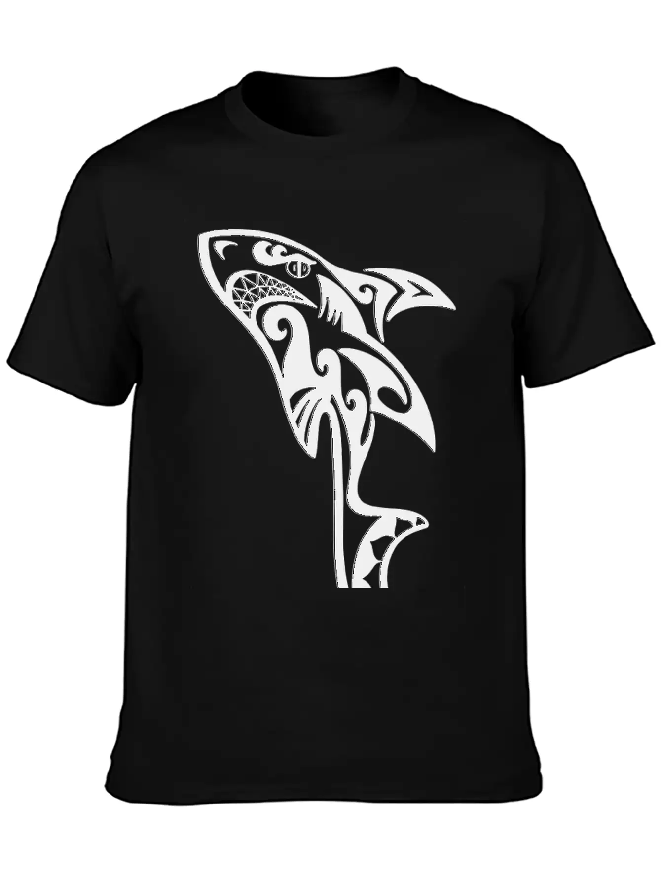 TRIBAL SHARK Unisex Short Sleeve Soft Cotton T-Shirt – Casual Everyday Wear