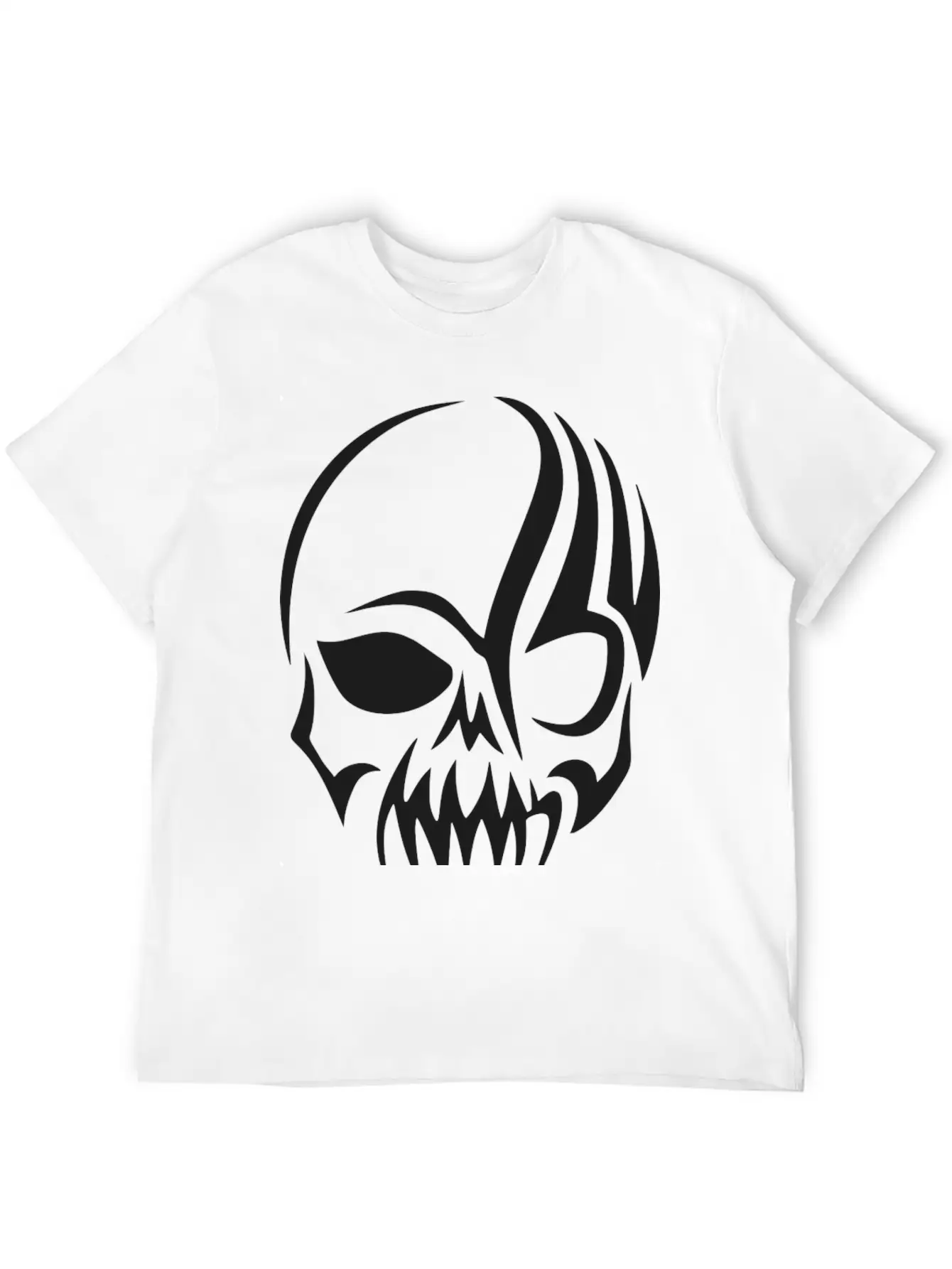 Tribal Skull Halloween Unisex Short Sleeve Soft Cotton T-Shirt – Casual Everyday Wear