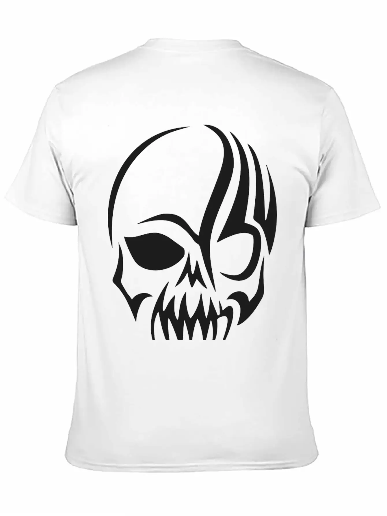 Tribal Skull Halloween Unisex Short Sleeve Soft Cotton T-Shirt – Casual Everyday Wear