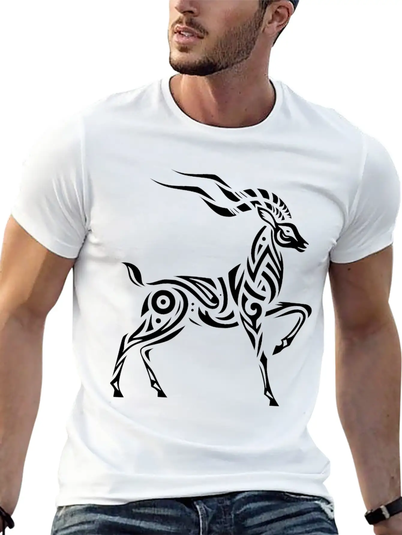 Tribal Thomson's Gazelle Timeless Short Sleeve Tee – Comfy And Minimalist Design