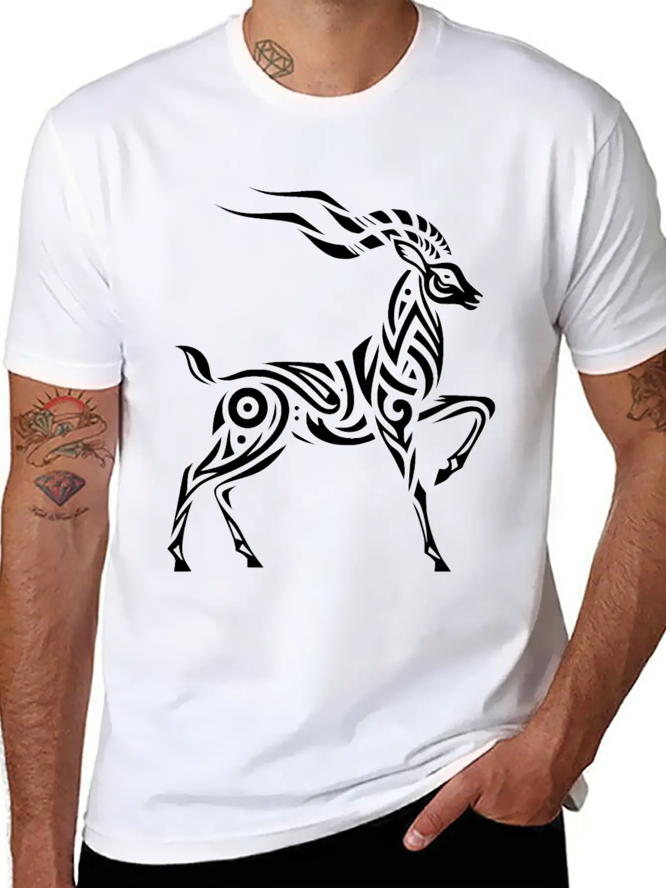 Tribal Thomson's Gazelle Timeless Short Sleeve Tee – Comfy And Minimalist Design