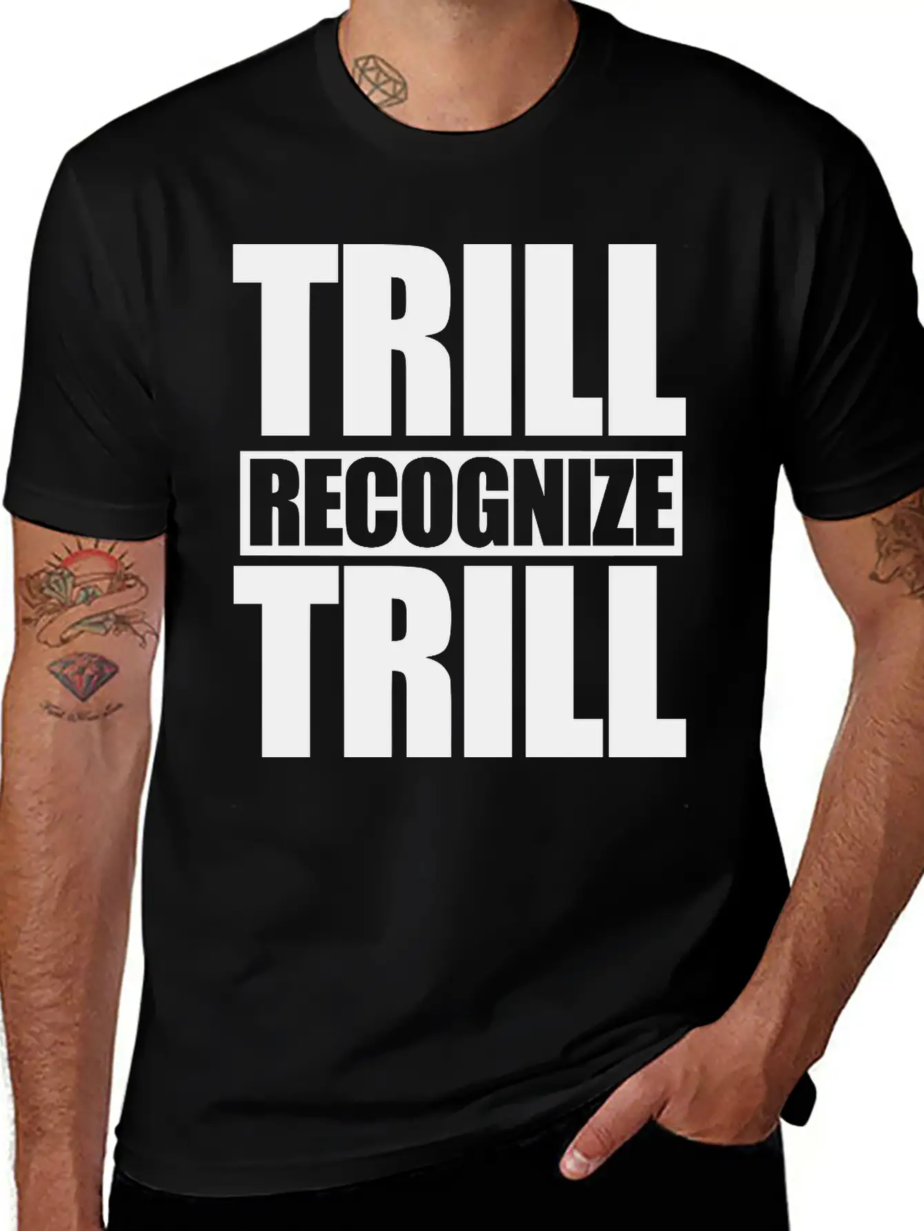 Trill Recognize Trill Comfortable Minimalist Graphic Tee – Summer Style Essential