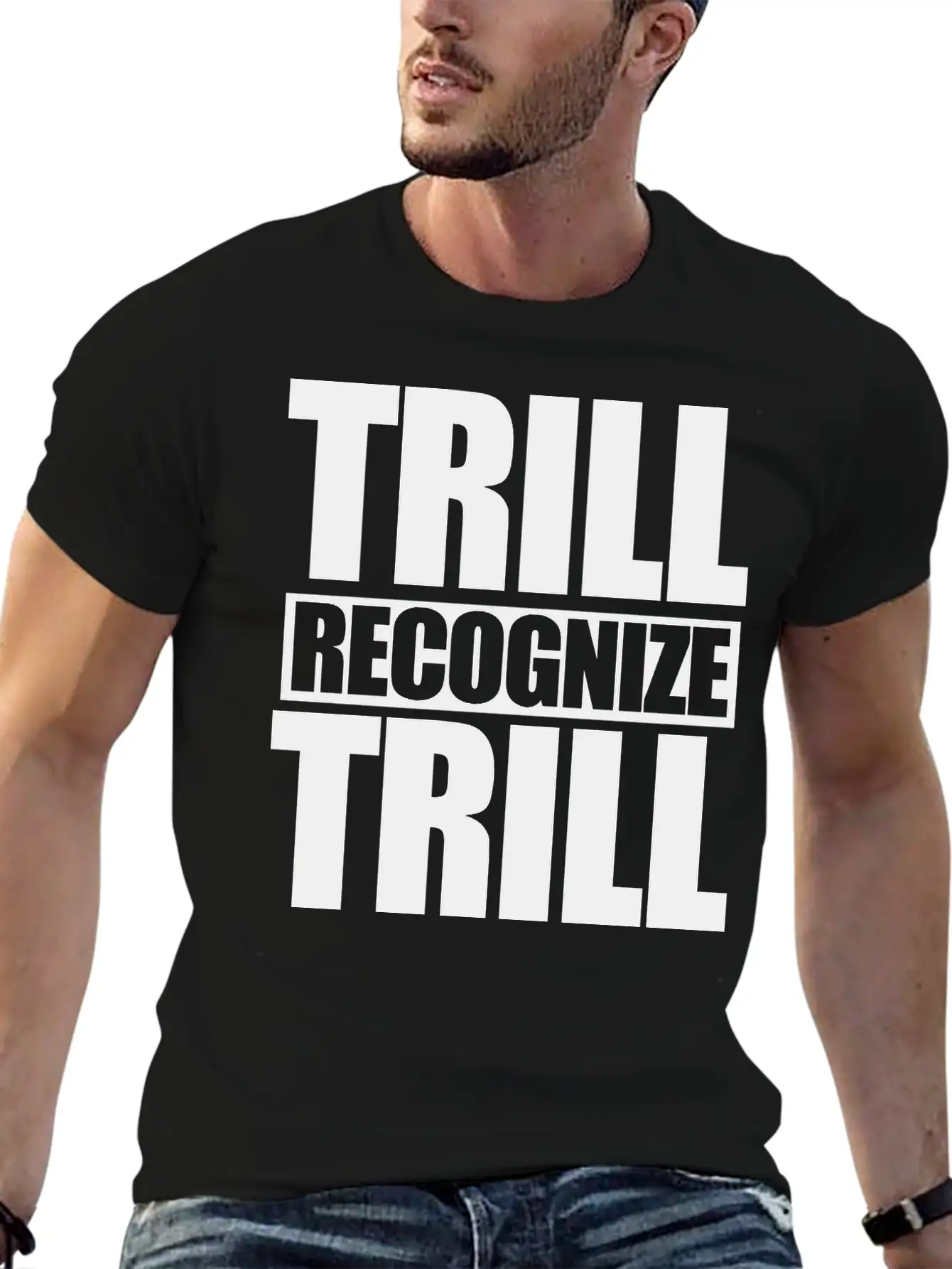 Trill Recognize Trill Comfortable Minimalist Graphic Tee – Summer Style Essential