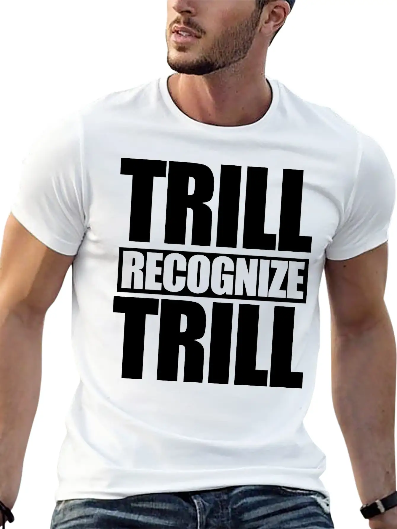 Trill Recognize Trill Comfortable Minimalist Graphic Tee – Summer Style Essential