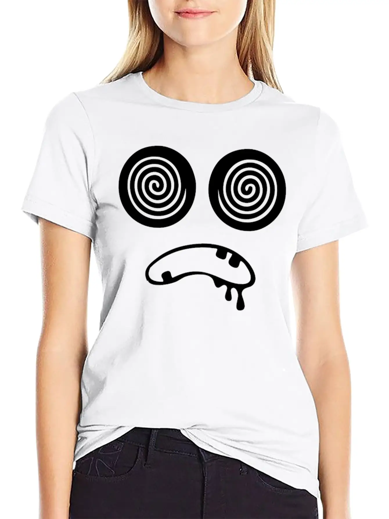Trippy Hypnotic Drooling Monster Essential Unisex Summer Tee – Soft Cotton Casual Fit