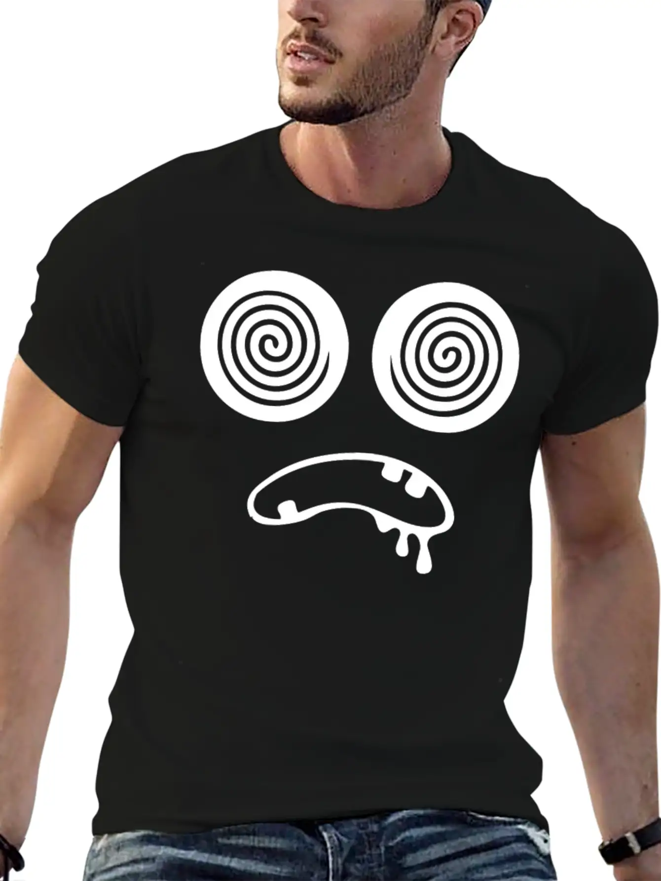 Trippy Hypnotic Drooling Monster Essential Unisex Summer Tee – Soft Cotton Casual Fit
