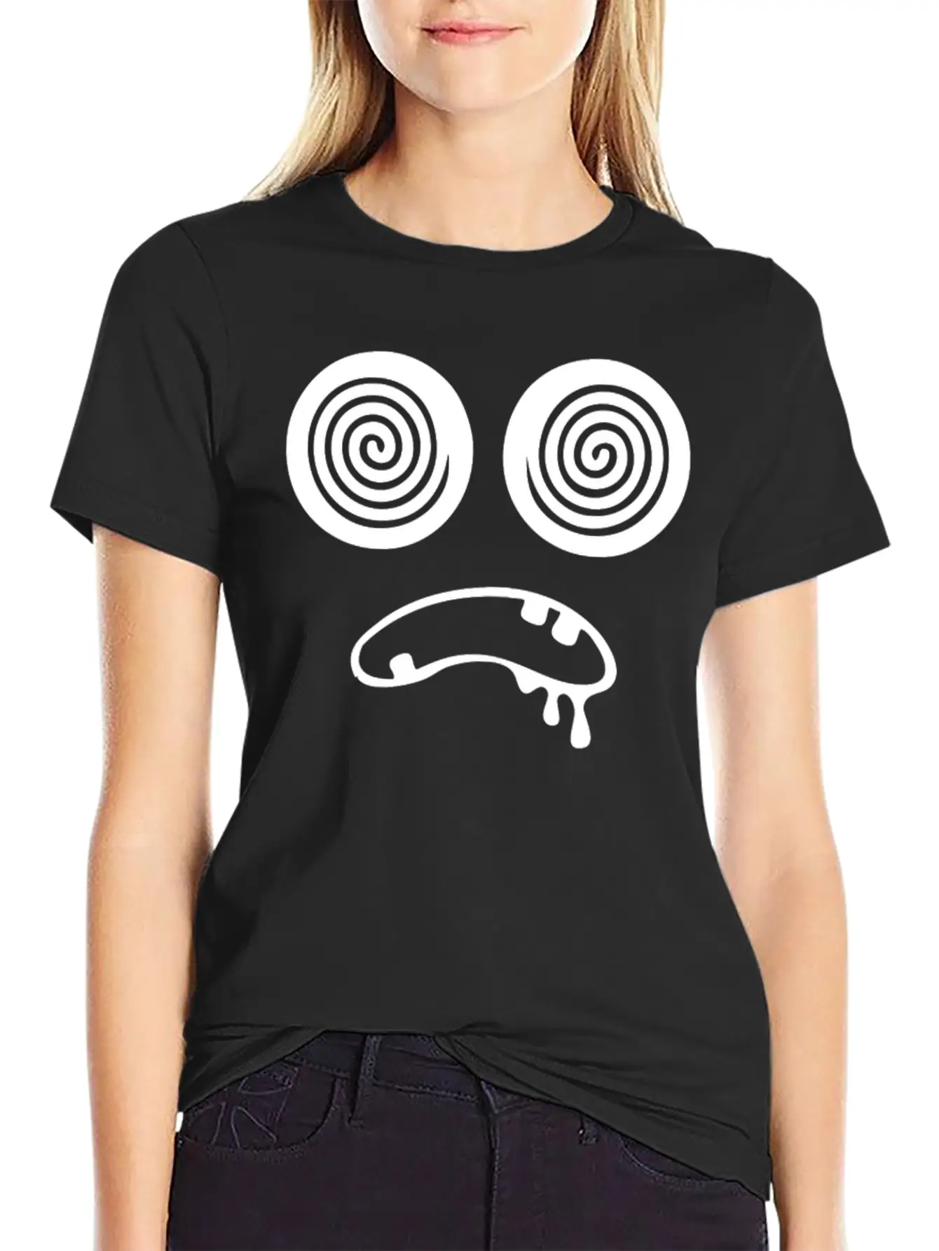 Trippy Hypnotic Drooling Monster Essential Unisex Summer Tee – Soft Cotton Casual Fit