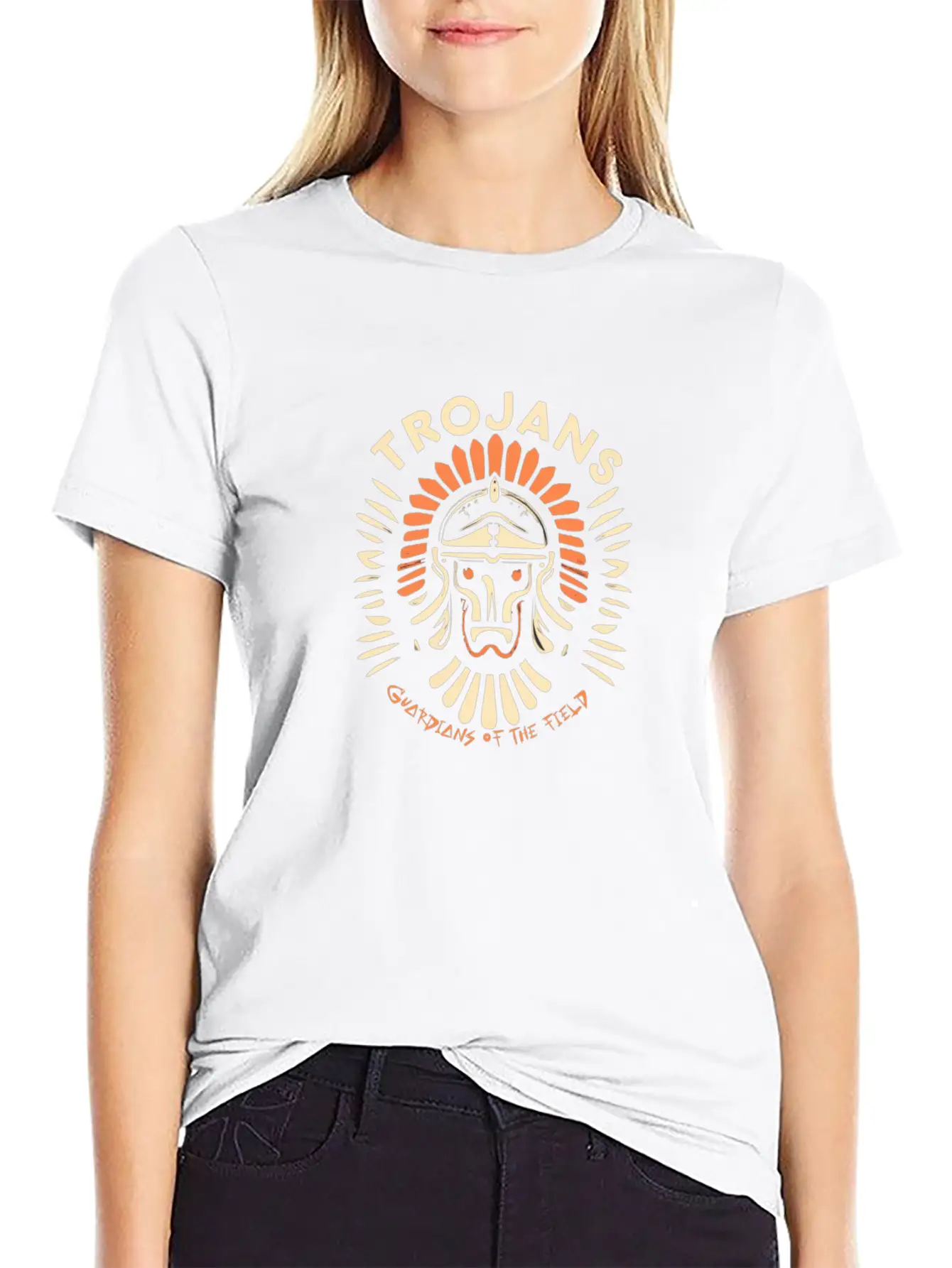 Trojans Guardians Of The Field Unisex Short Sleeve Soft Cotton T-Shirt – Casual Everyday Wear