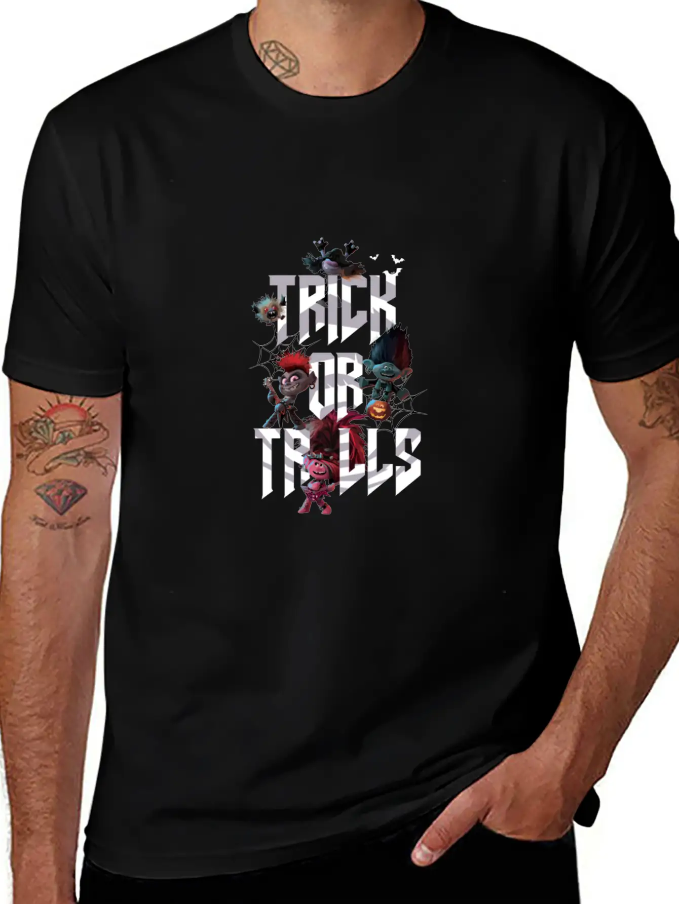 Trolls World Tour Trick Or Trolls Essential Unisex Summer Tee – Soft Cotton Casual Fit